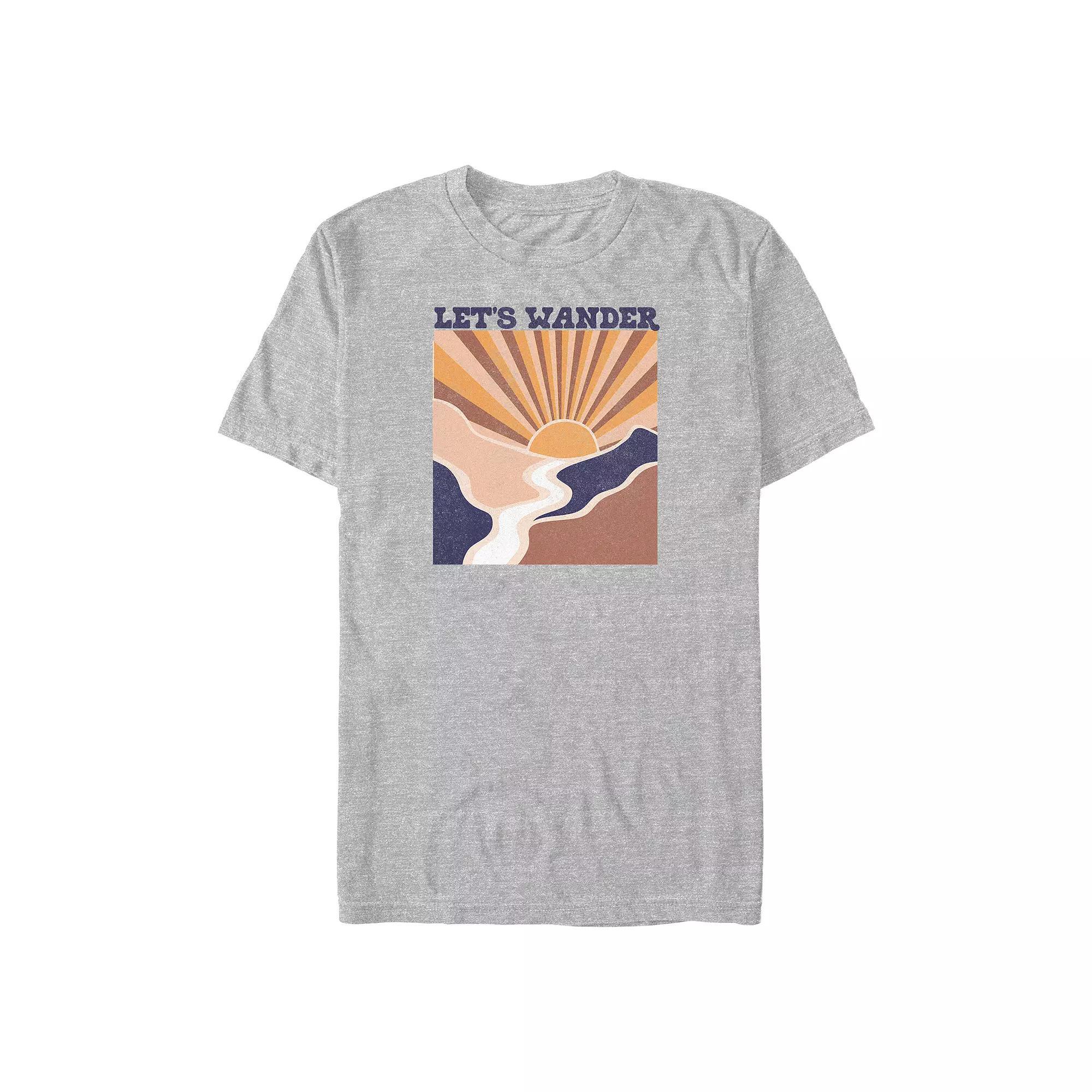 Big & Tall Let's Wander Poster Graphic Tee, Men's,  Product Image