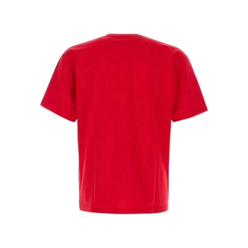 VALENTINO Graphic Print House Cat Crew Neck T-shirt In Red Product Image