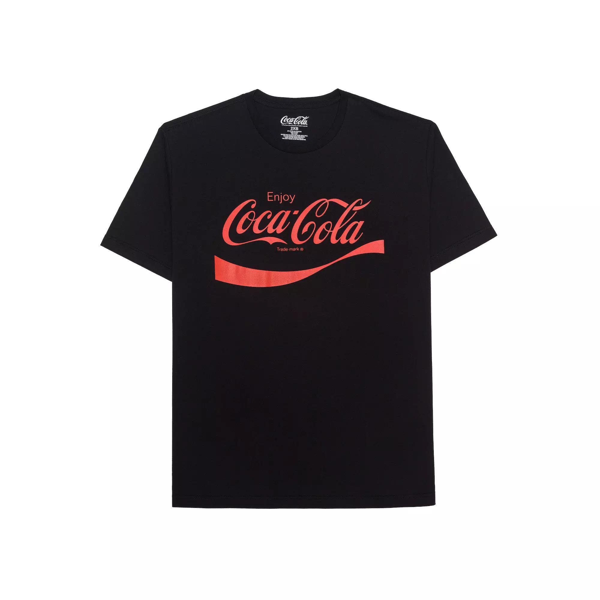 Big & Tall Coca-Cola Enjoy Logo Graphic Tee, Men's, Size: Large Tall, Black Product Image
