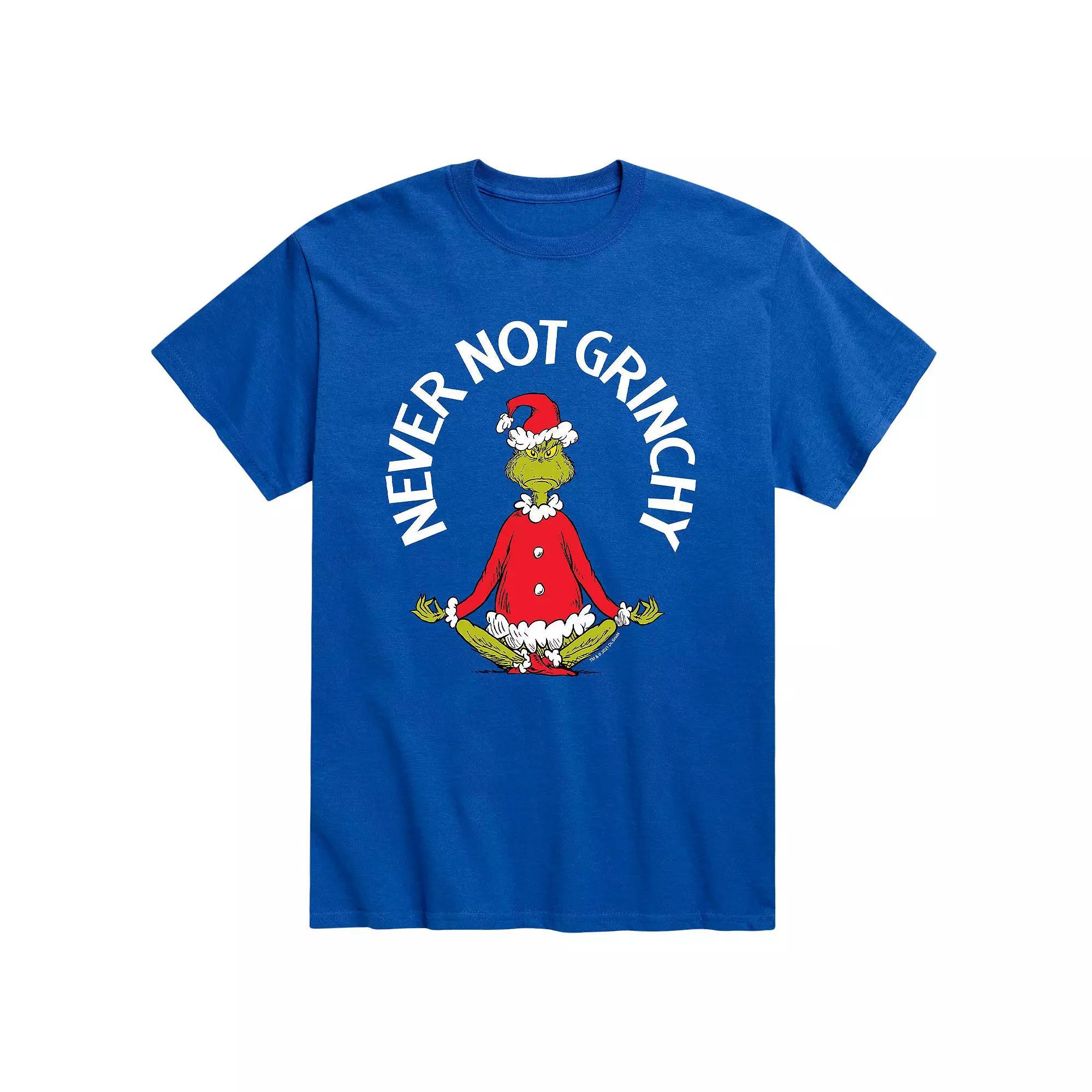 Men's Dr. Seuss The Grinch "Never Not Grinchy" Tee, Size: XL, Blue Product Image