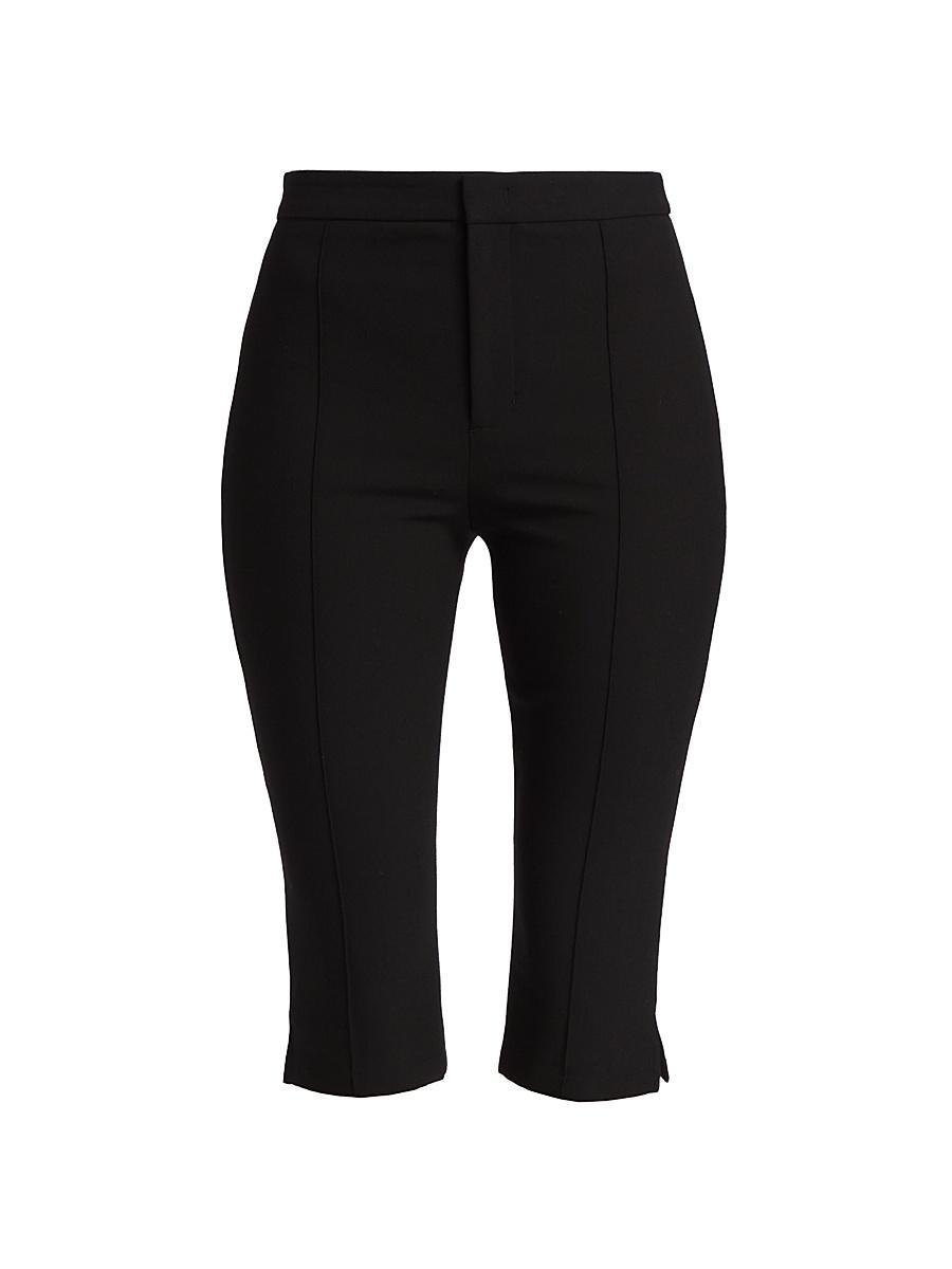 Womens Crepe Pintuck Slim-Fit Capri Pants Product Image