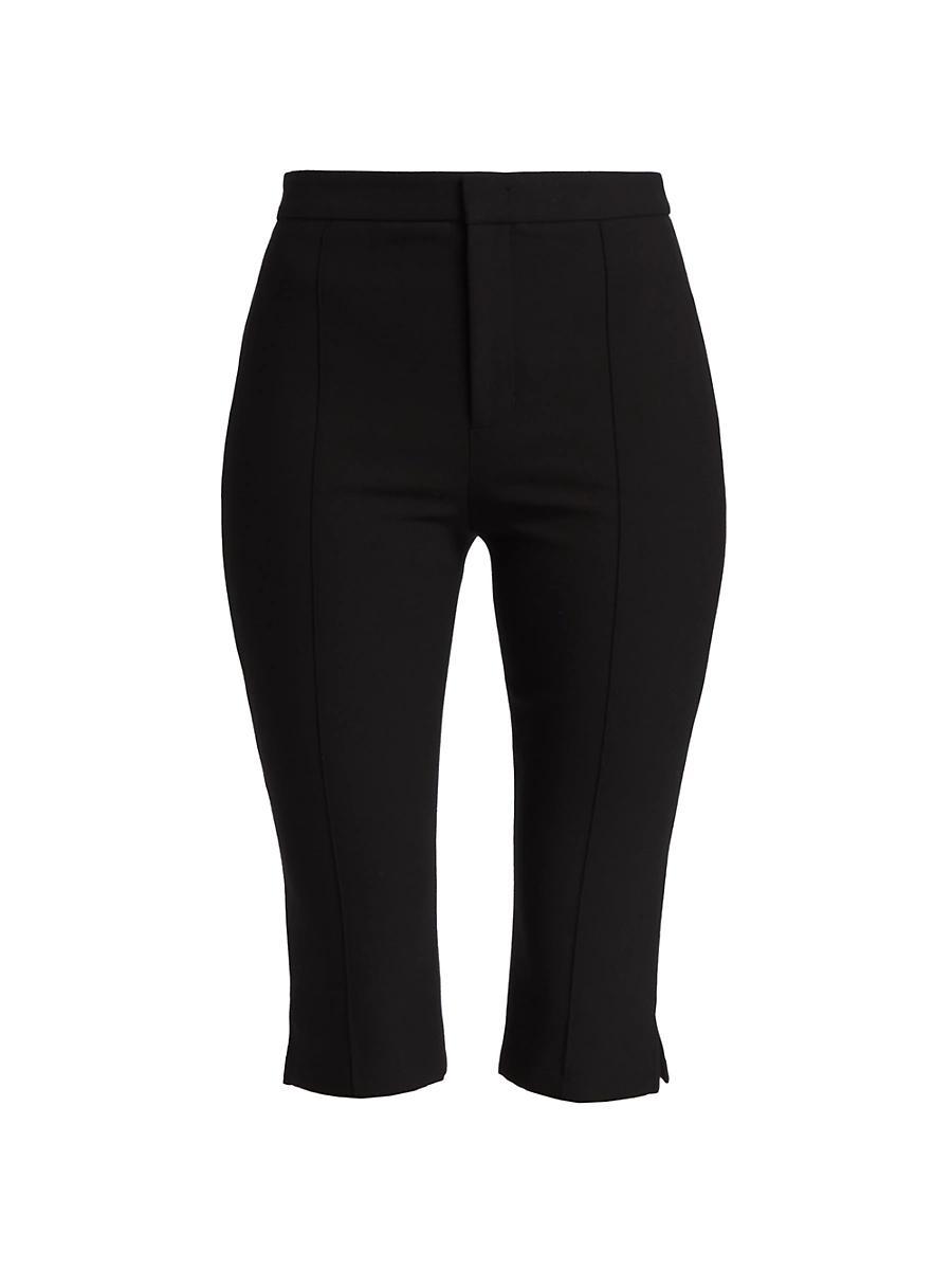 Womens Crepe Pintuck Slim-Fit Capri Pants Product Image