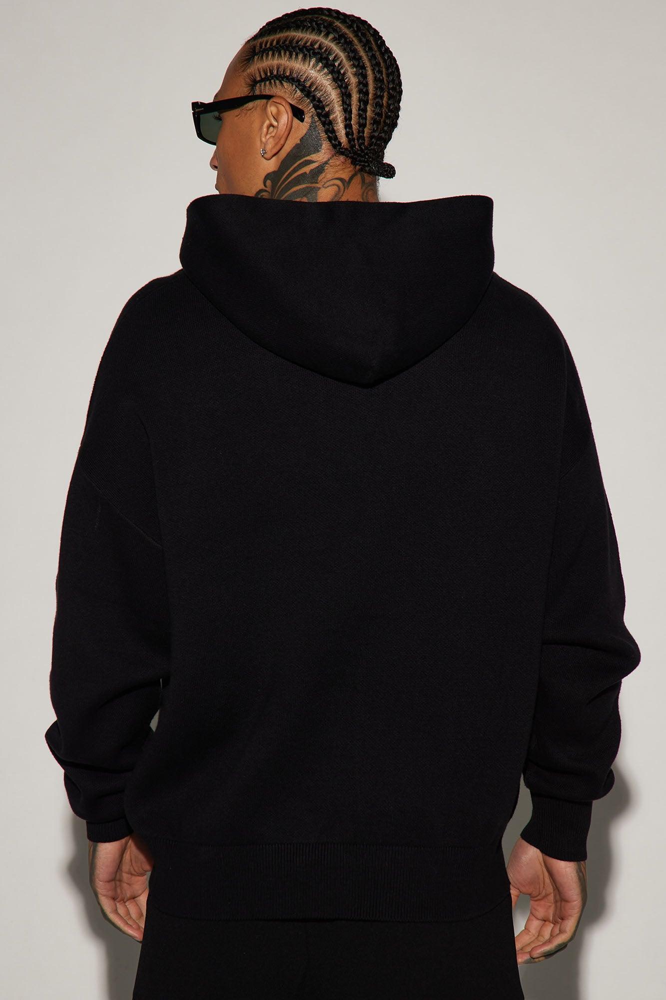 Heavyweight Sweater Hoodie - Black Product Image