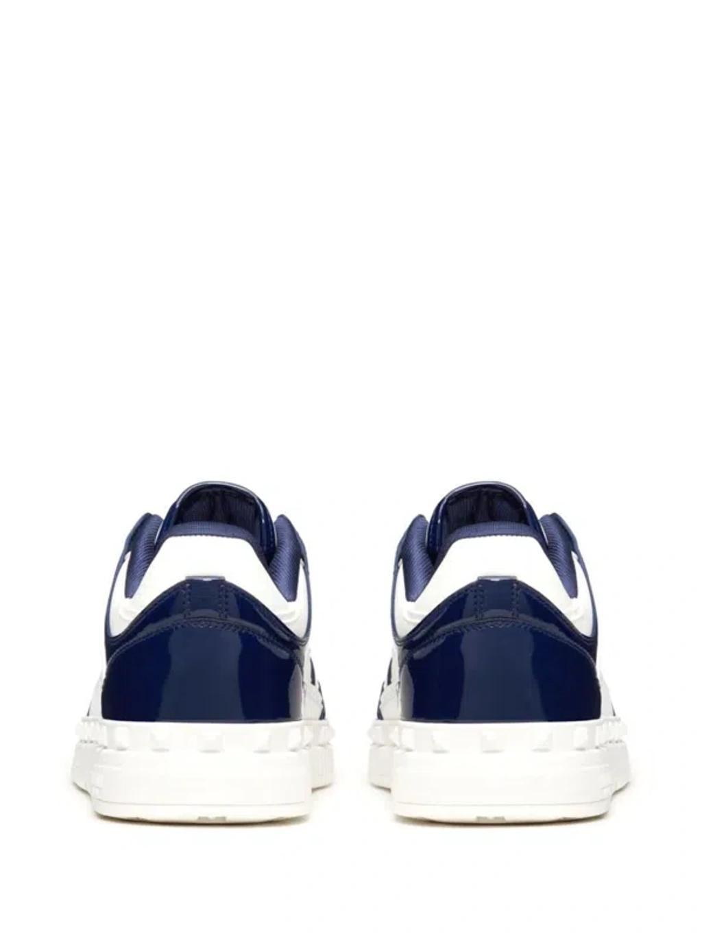 VALENTINO GARAVANI Patent Leather Freedots Low-top Sneakers In White Product Image