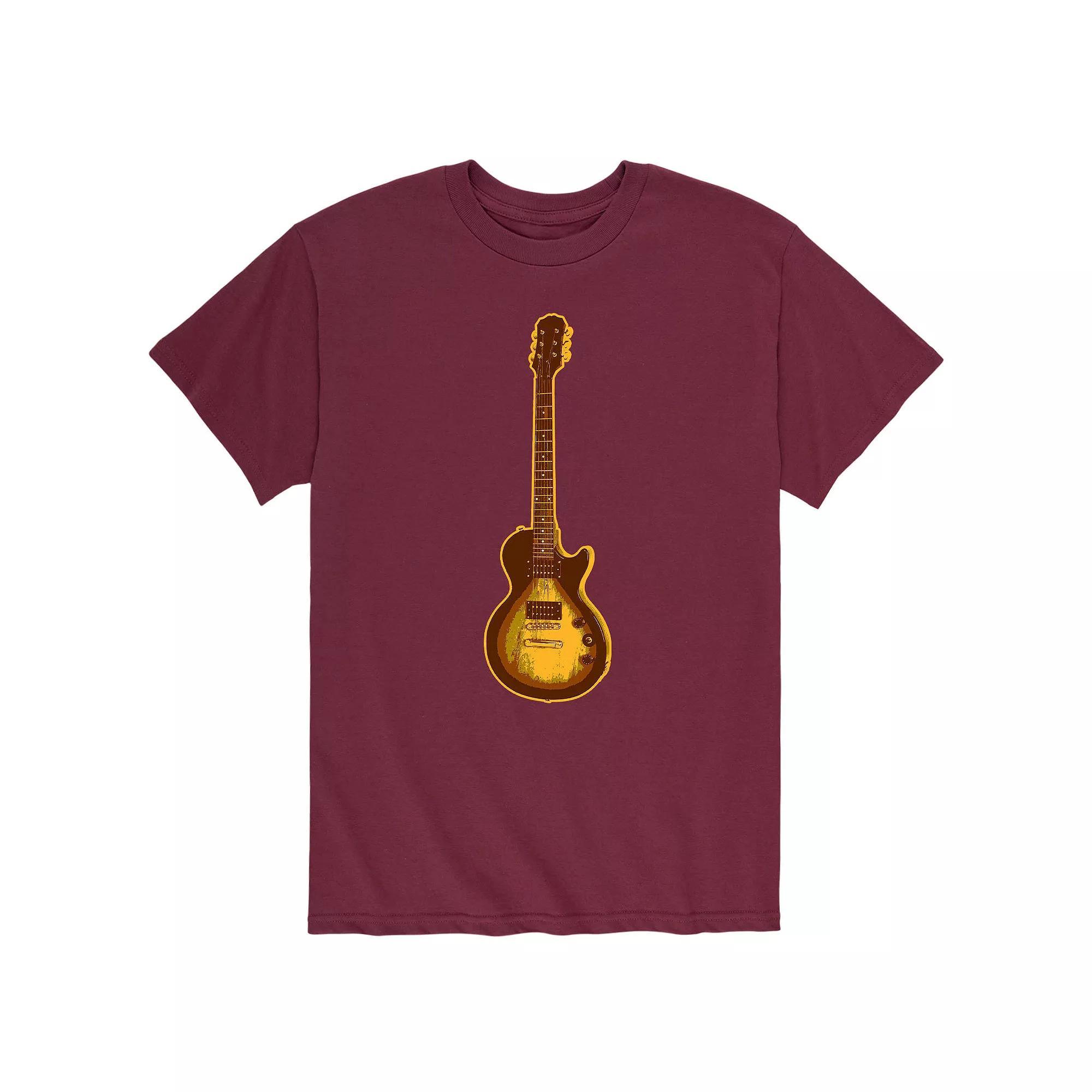 Men's Gibson Style Guitar Tee, Size: Medium, Red Product Image