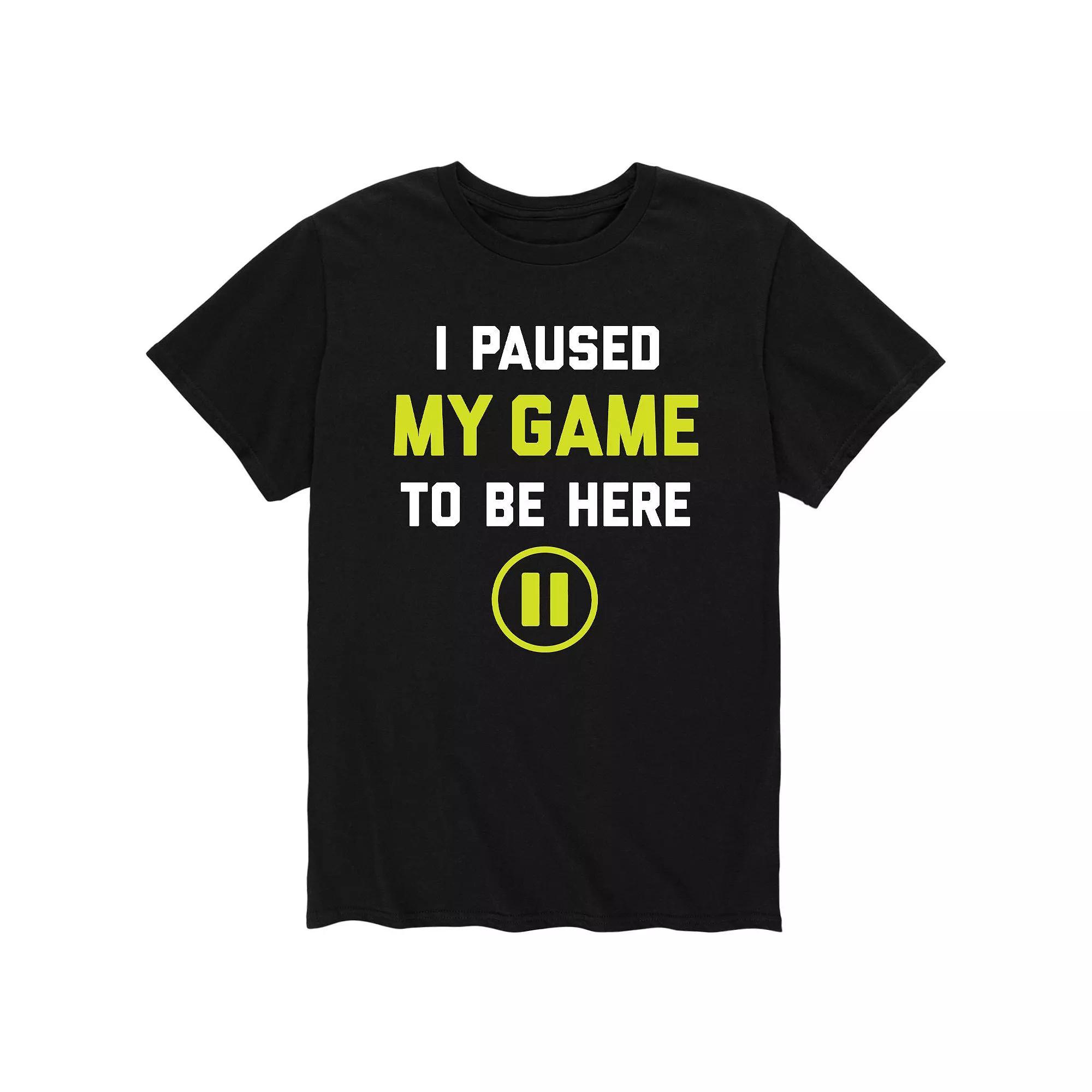 Men's Paused My Game To Be Here Tee, Size: Small, Black Product Image