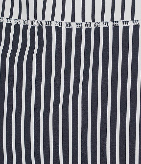 Addison Bay Stripe Print Flounce Pull-On A-Line Skirt Product Image