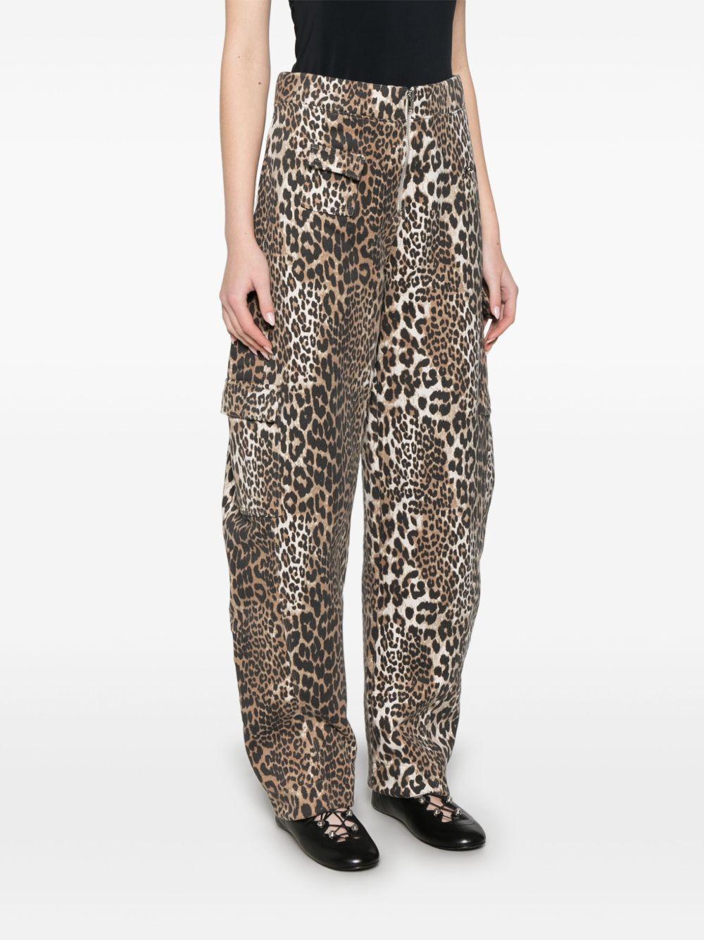 leopard-print trousers Product Image