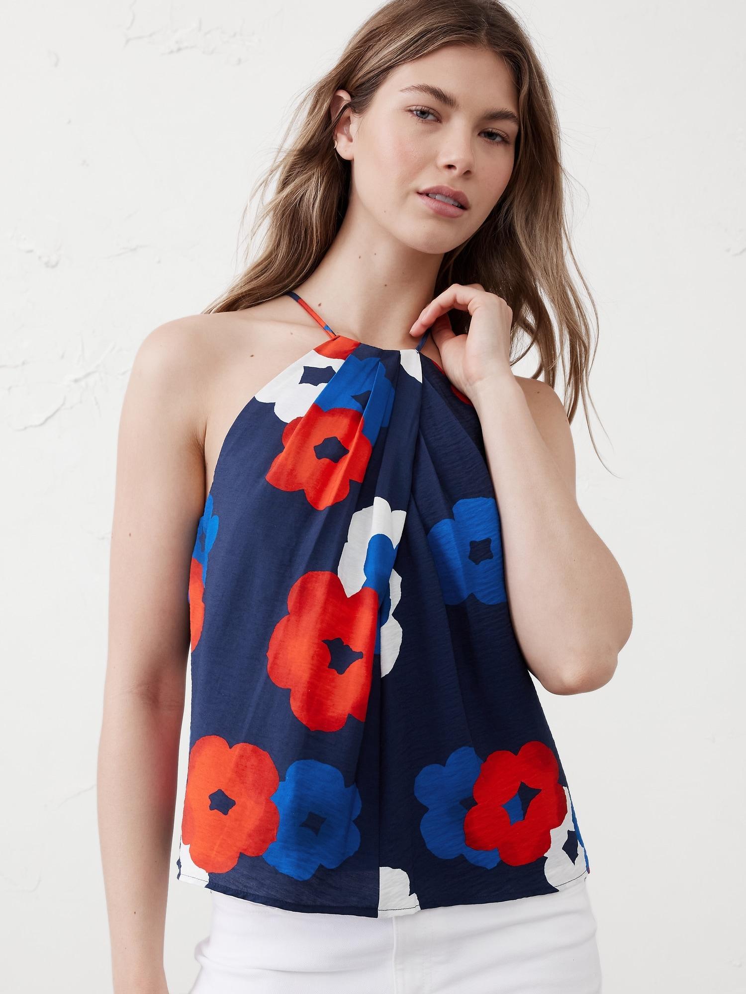 Cut-In Pleated Halter Top Product Image