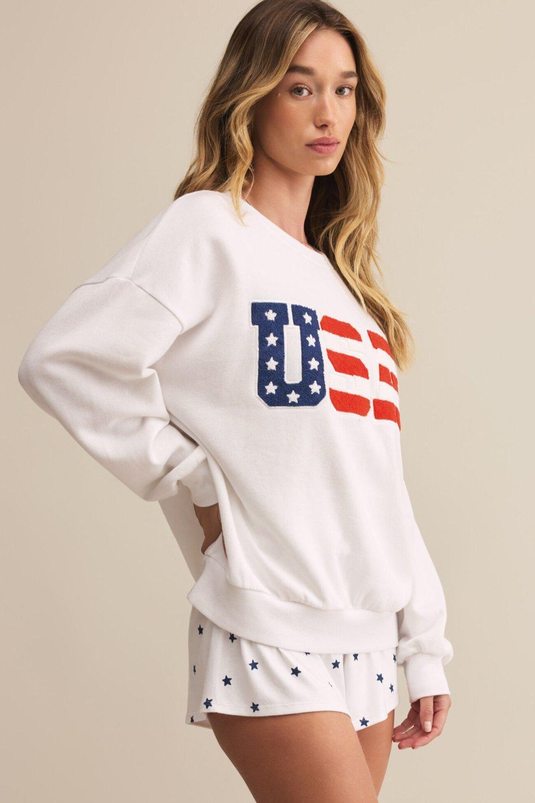 Oversized USA Sweatshirt Product Image