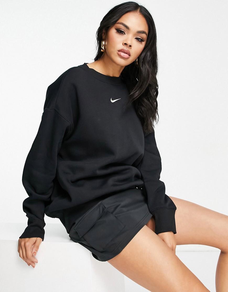 Nike Phoenix Fleece oversized sweatshirt in black  Product Image