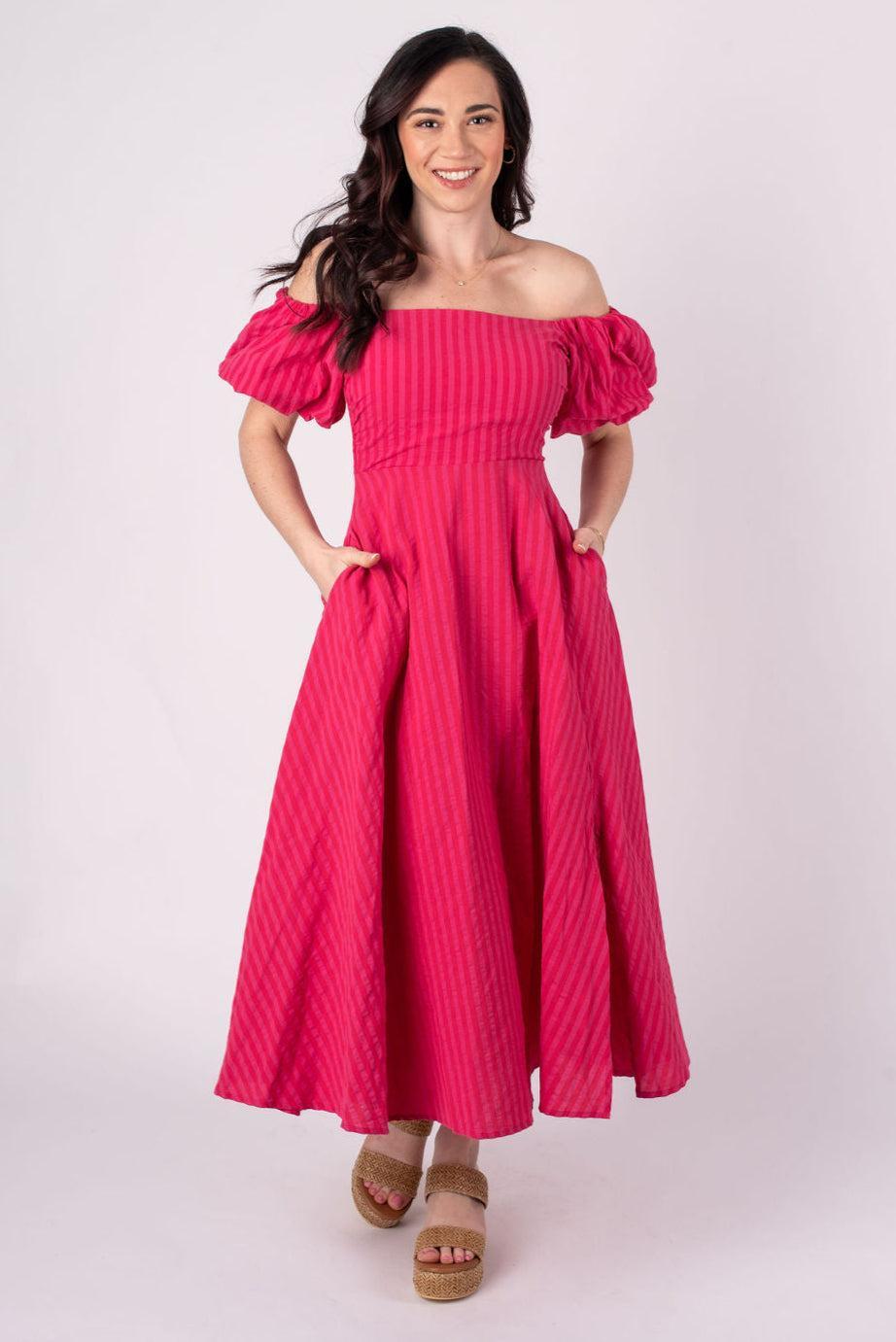 Mable Off Shoulder Midi Dress Product Image