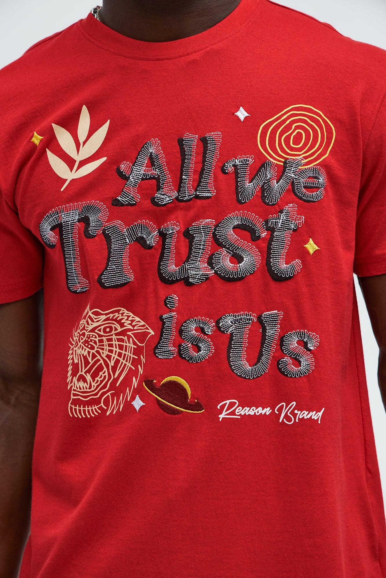 We Trust Short Sleeve Tee - Red Product Image