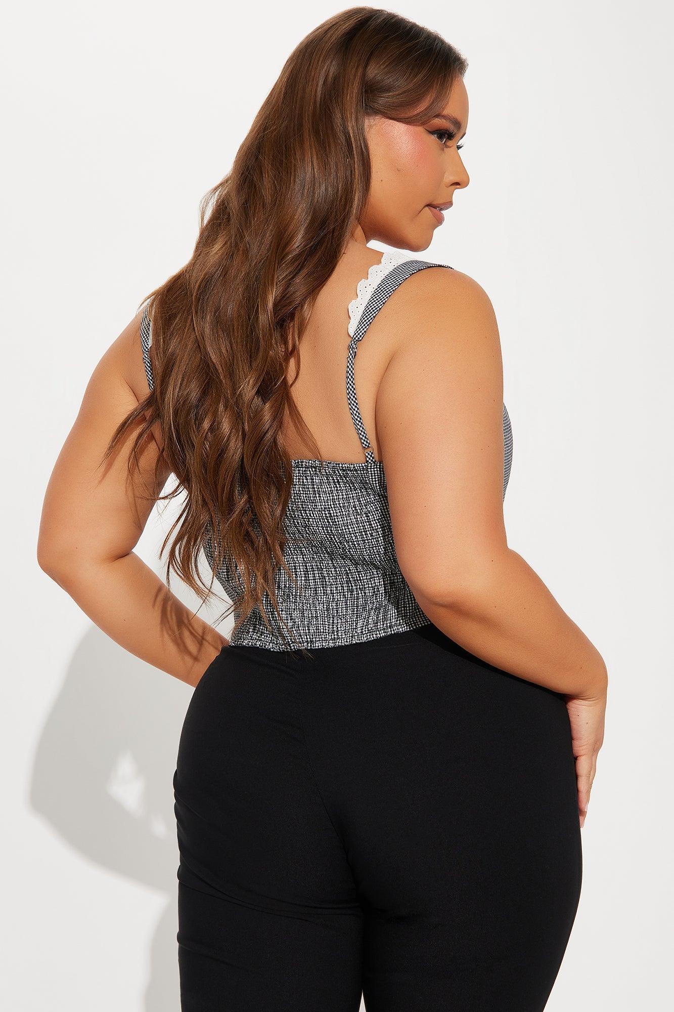 Taylor Gingham Top - Black/White Product Image