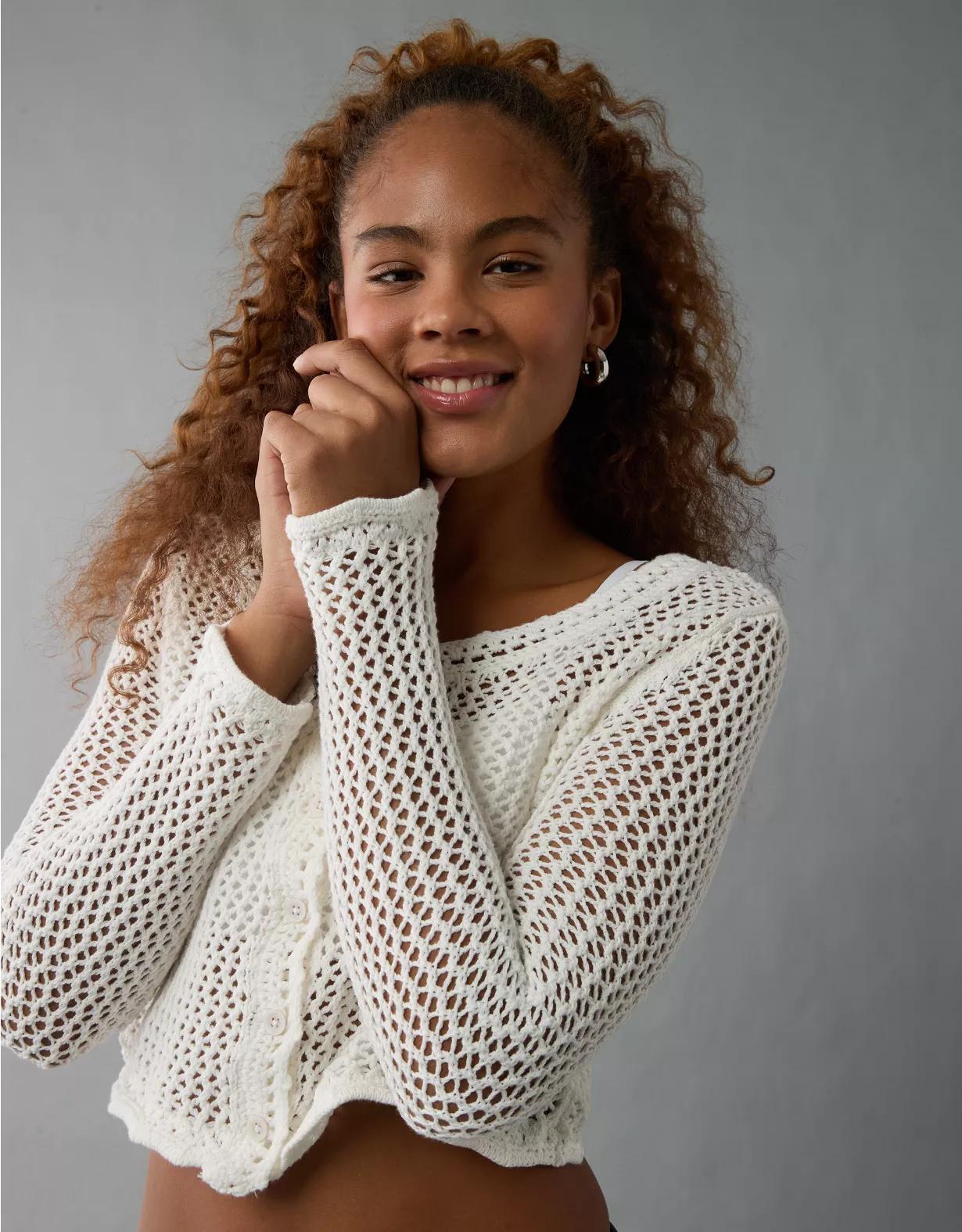 AE Open Stitch Cardigan Product Image