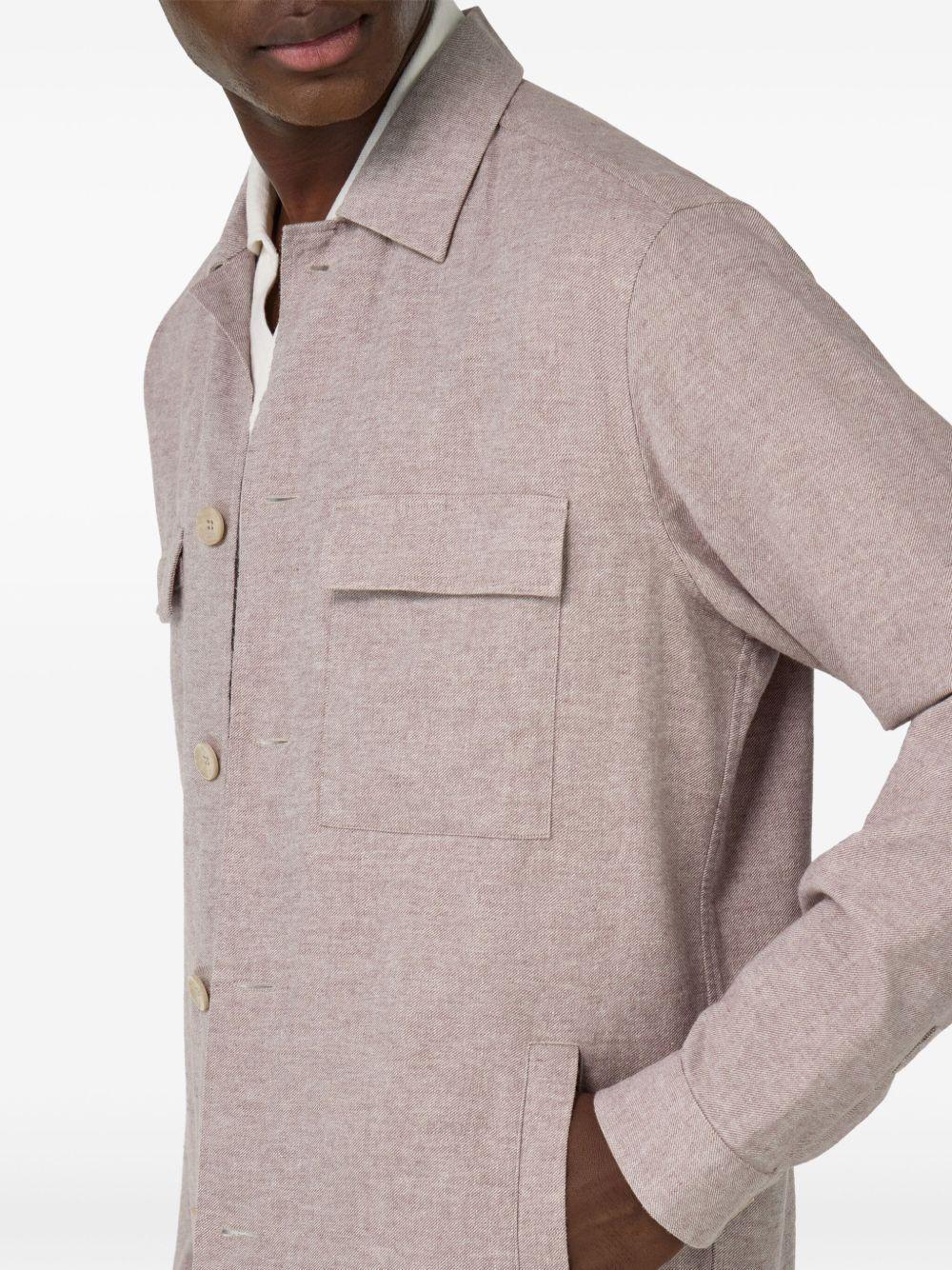 mélange-effect shirt jacket Product Image