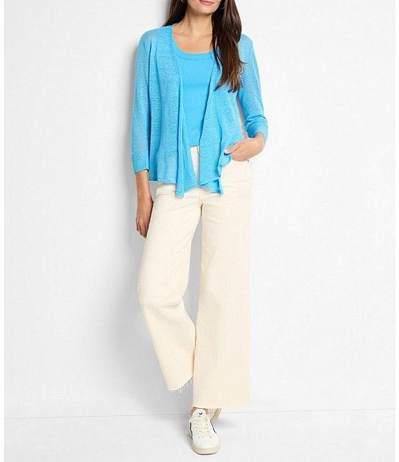 NIC + ZOE 4-Way Knit Open Front 3/4 Sleeve Cardigan Product Image