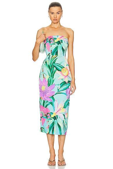 ROCOCO SAND Ocean Strapless Dress in Mint Product Image