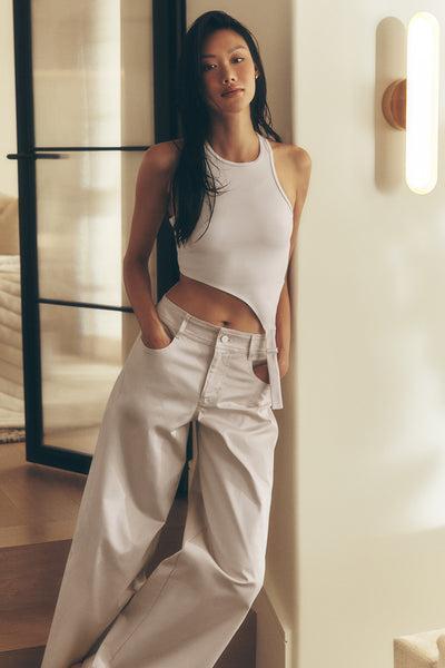 Wanderlust Wide Leg Trouser - Oat Milk Product Image