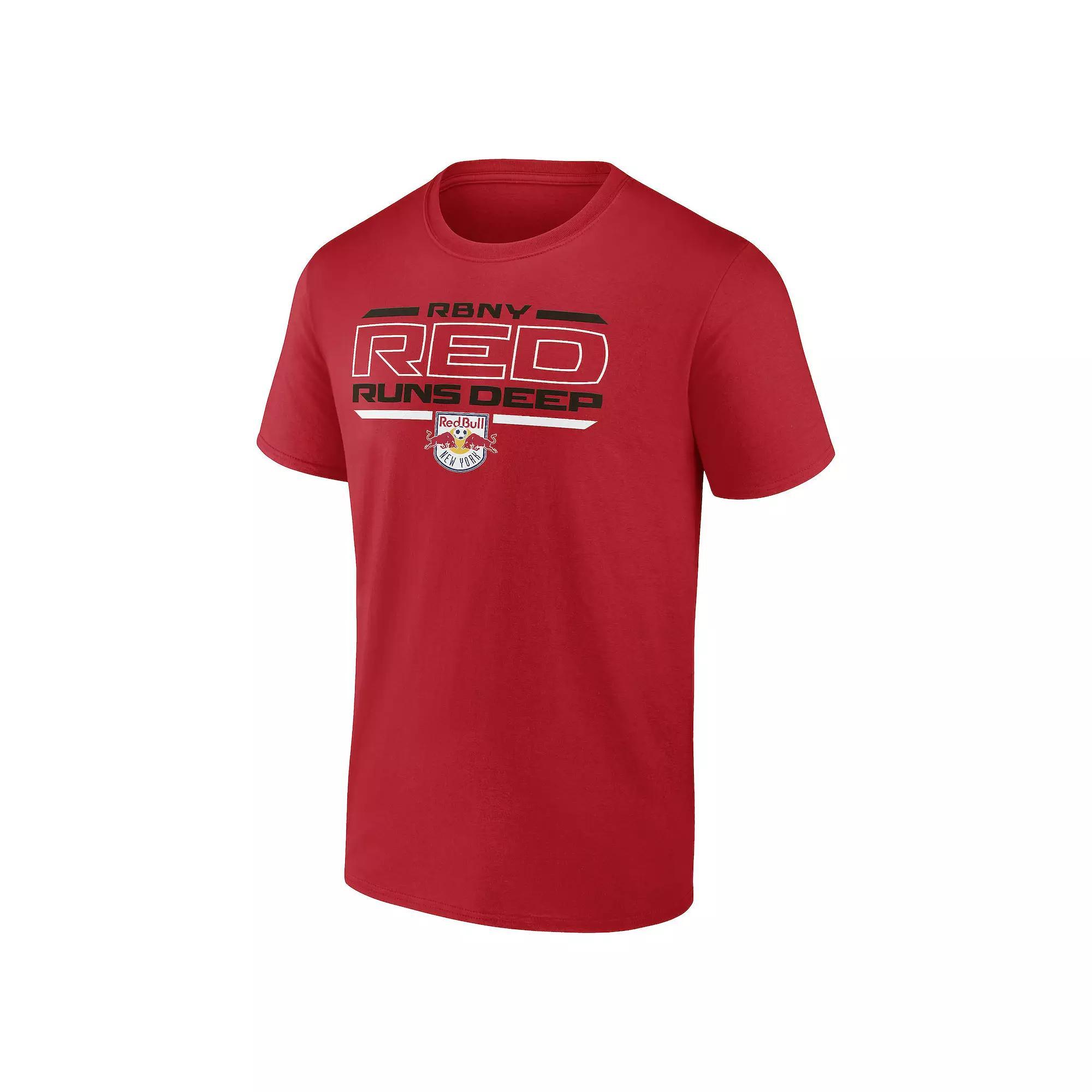 Men's MLS New York Red Bulls Red Runs Deep T-Shirt,  Product Image