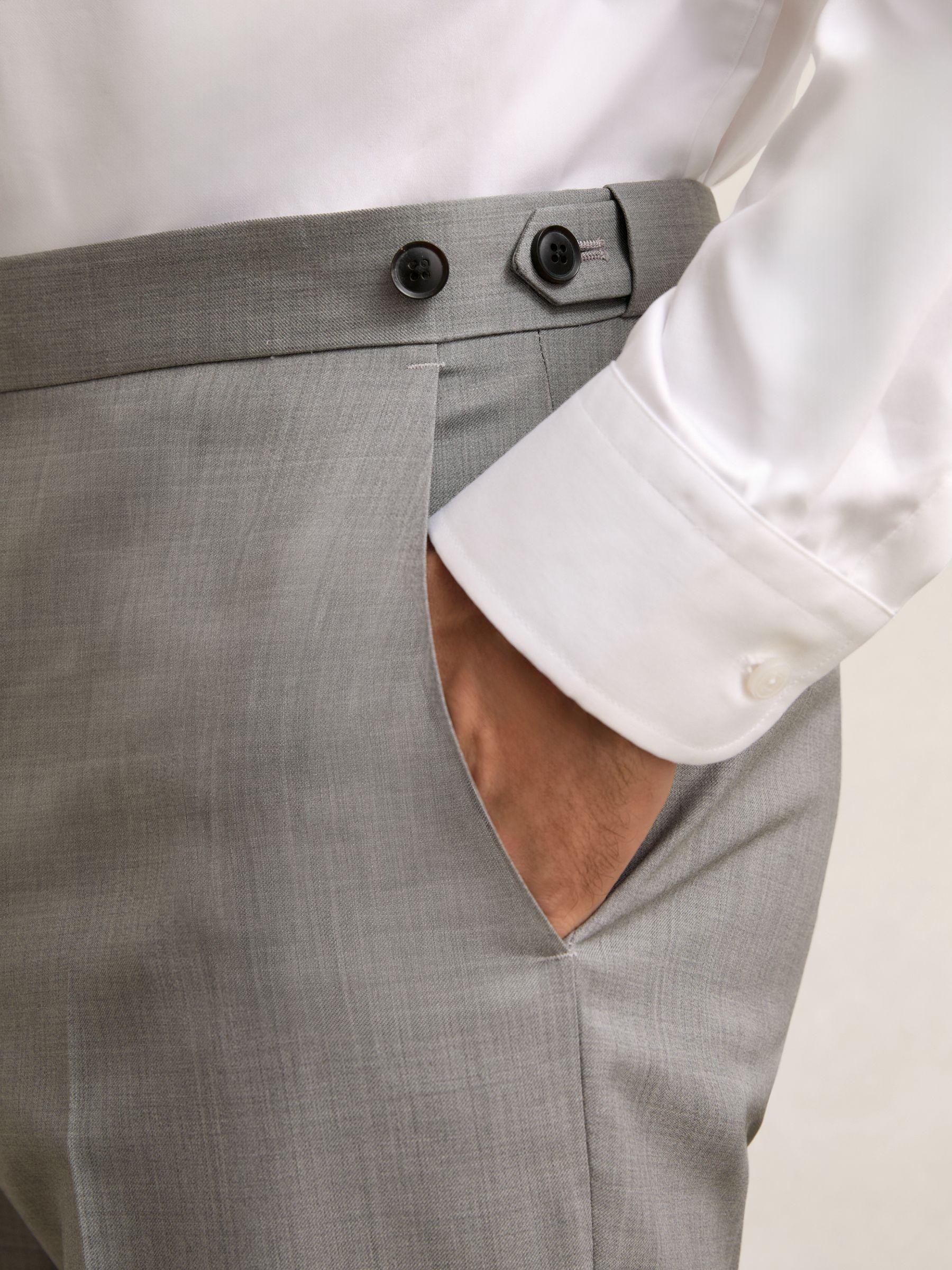 Slim-Fit Wool Suit Trousers in Mid Grey Product Image