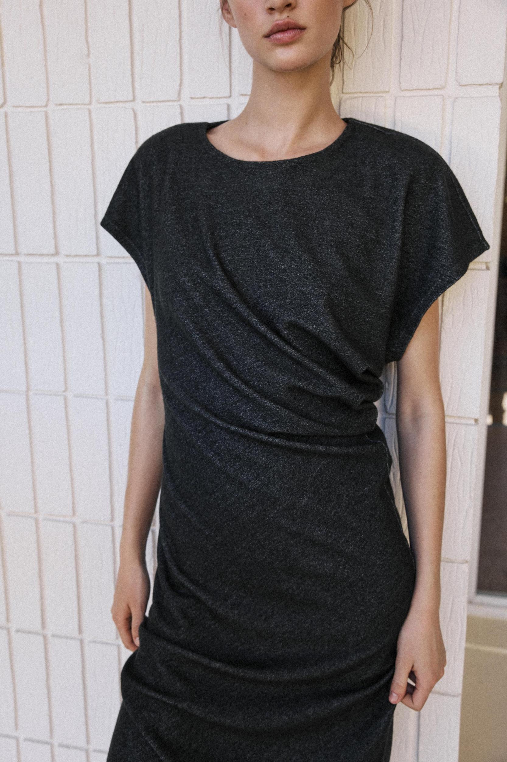 DRAPED MIDI DRESS Product Image