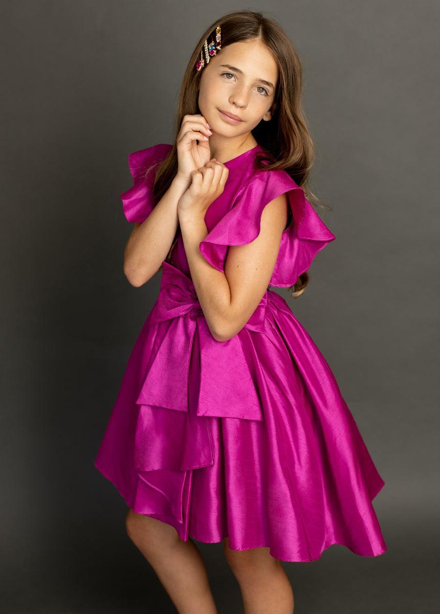 Camryn Dress in Berry Girls Product Image