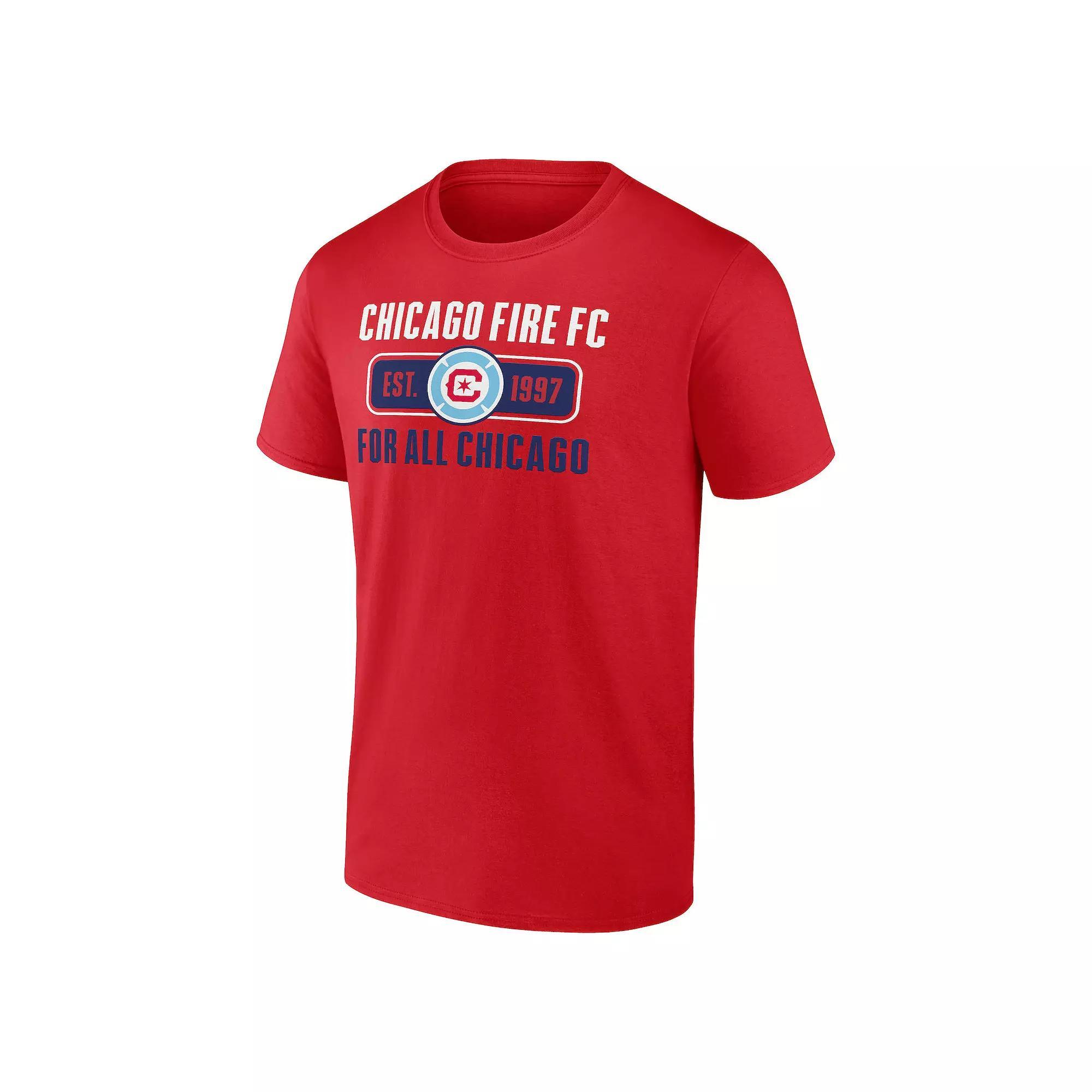 Men's MLS Chicago Fire FC For All Chicago Blindside T-Shirt, Size: Large, Cfs Red Product Image