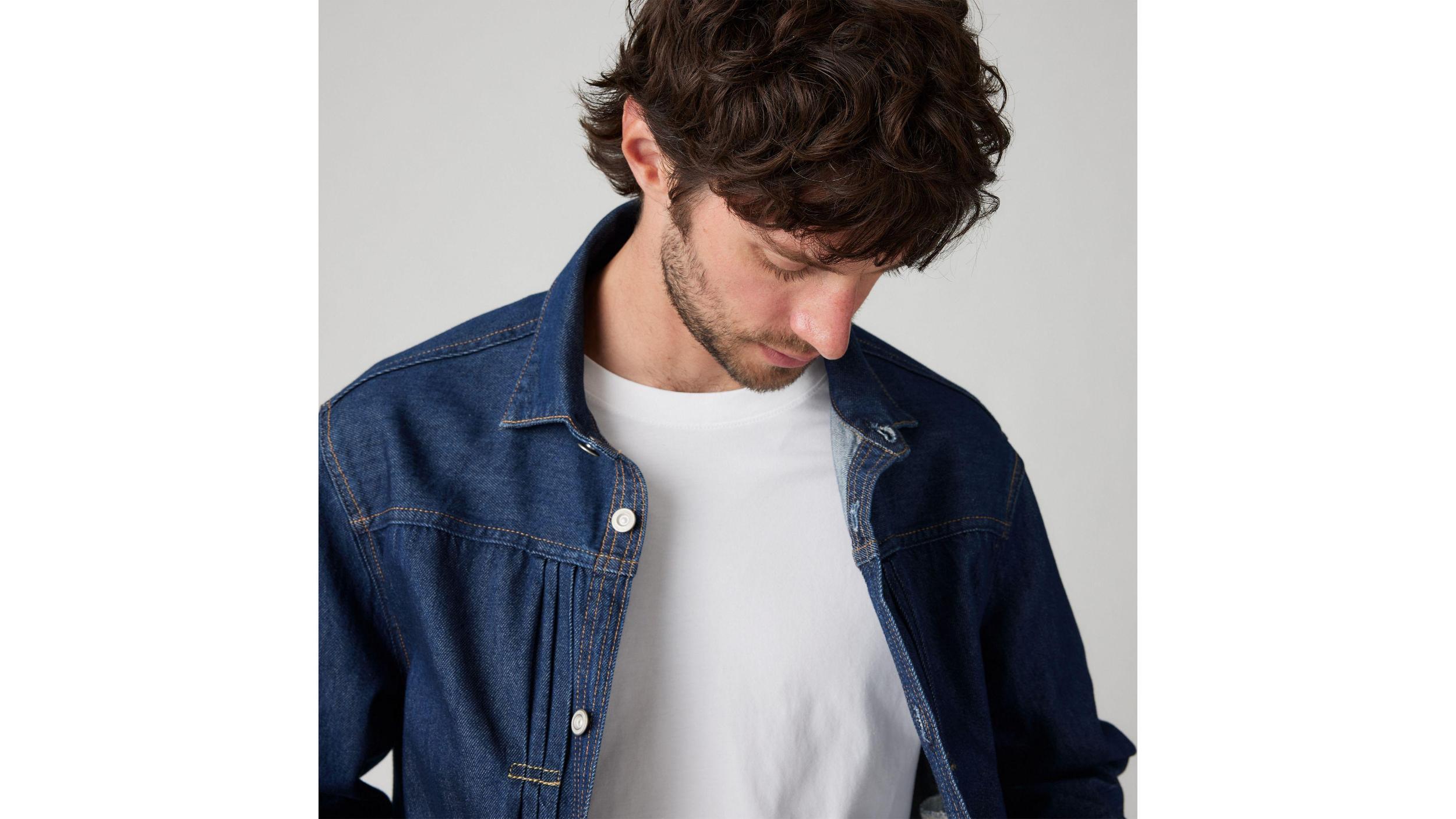 Lightweight Pleated Blouse Trucker Jacket Product Image