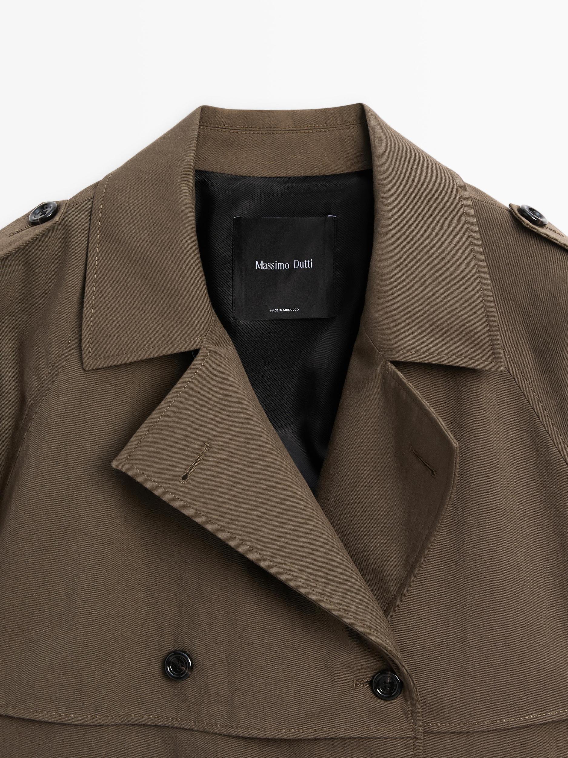 Short trench coat with belt detail Product Image
