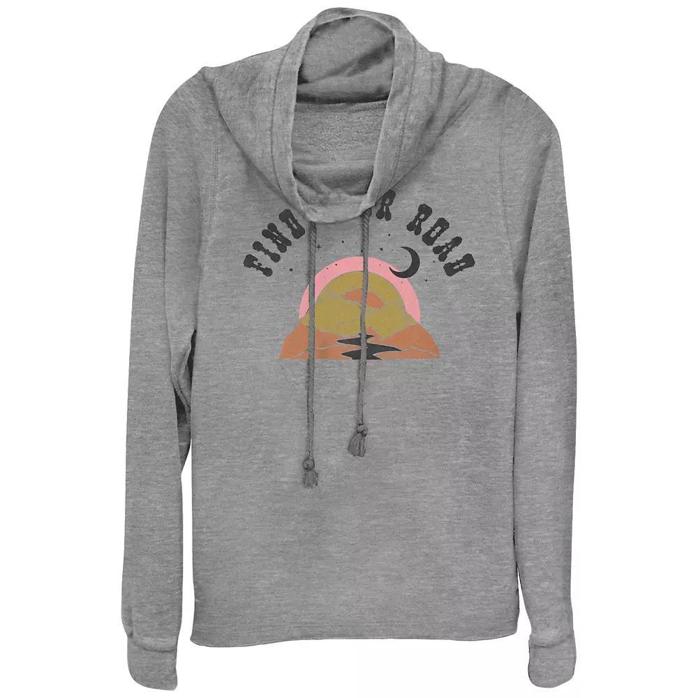 Women's Find Your Road Cowlneck Graphic Lightweight Long Sleeve, Girl's,  Product Image