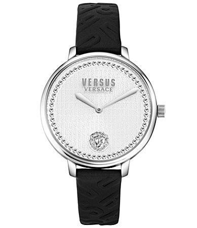 Versus By Versace Womens La Villette Crystal Analog Black Dial Stainless Steel Bracelet Watch Product Image