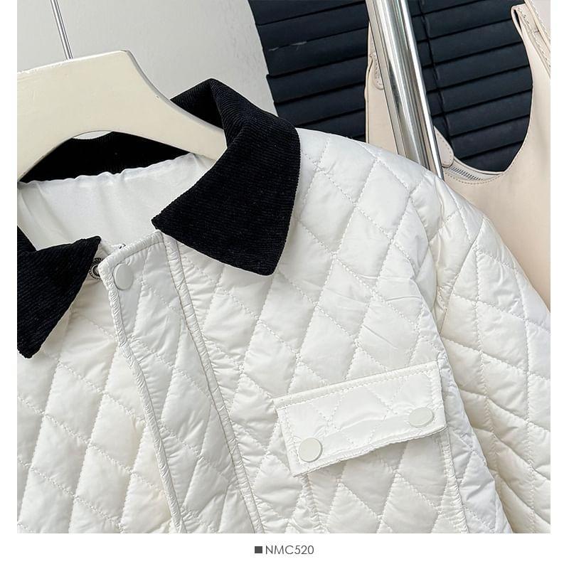 Collared Quilted Jacket Product Image