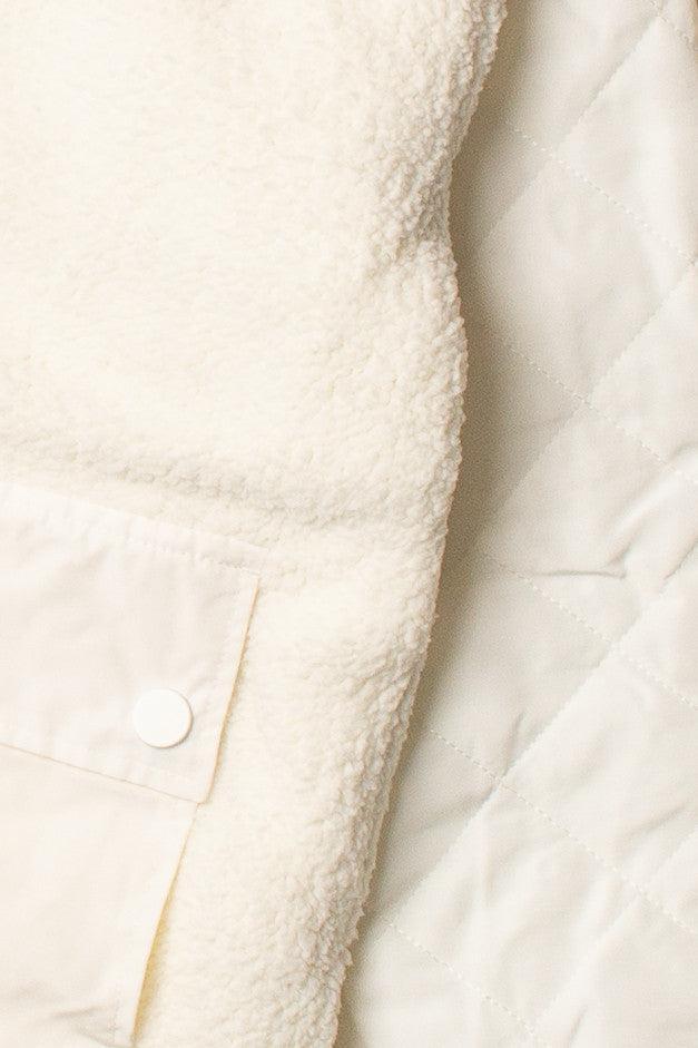 Quilted Sleeve Sherpa Jacket Product Image