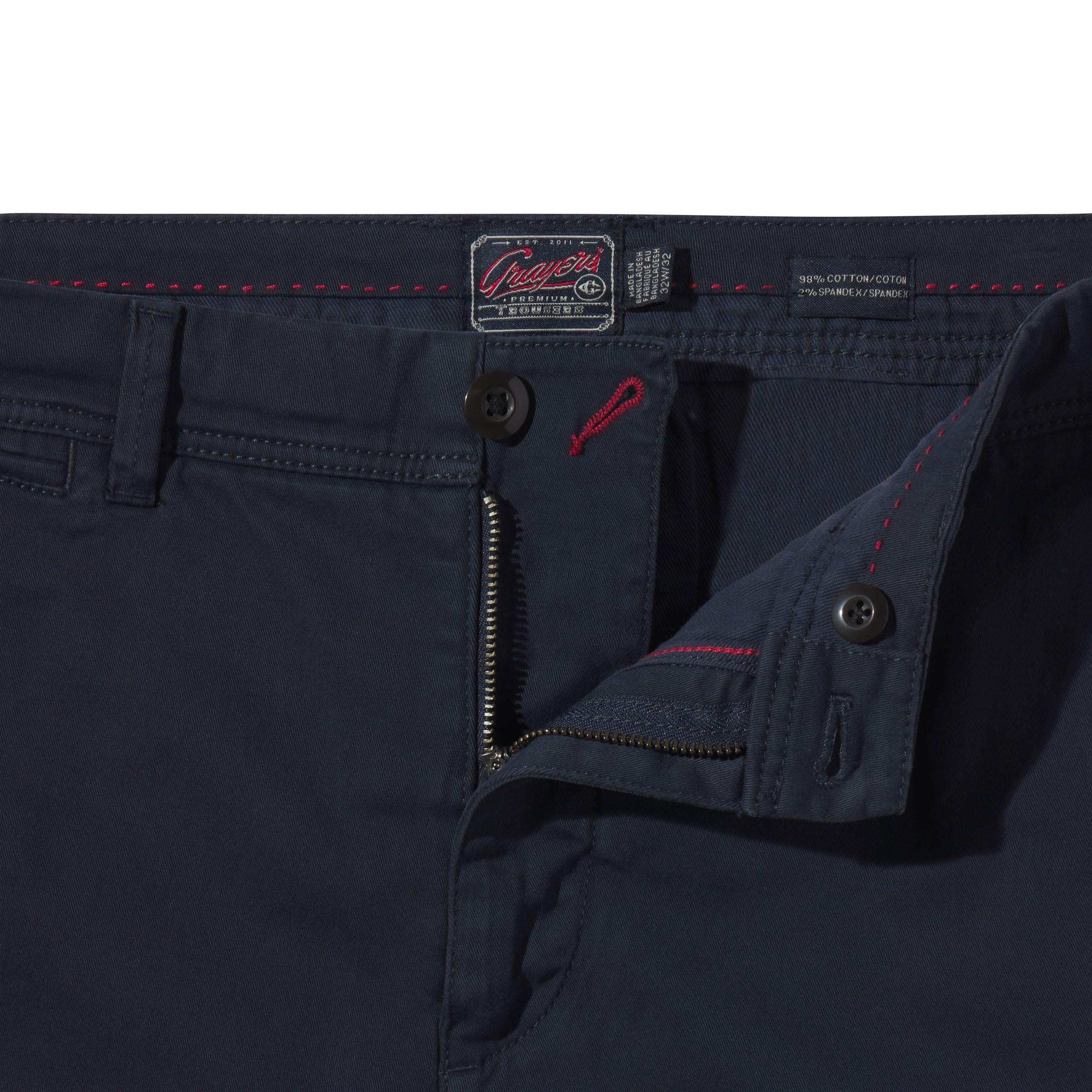 Precision Stretch Classic Fit Chino - Graphite Blue Product Image