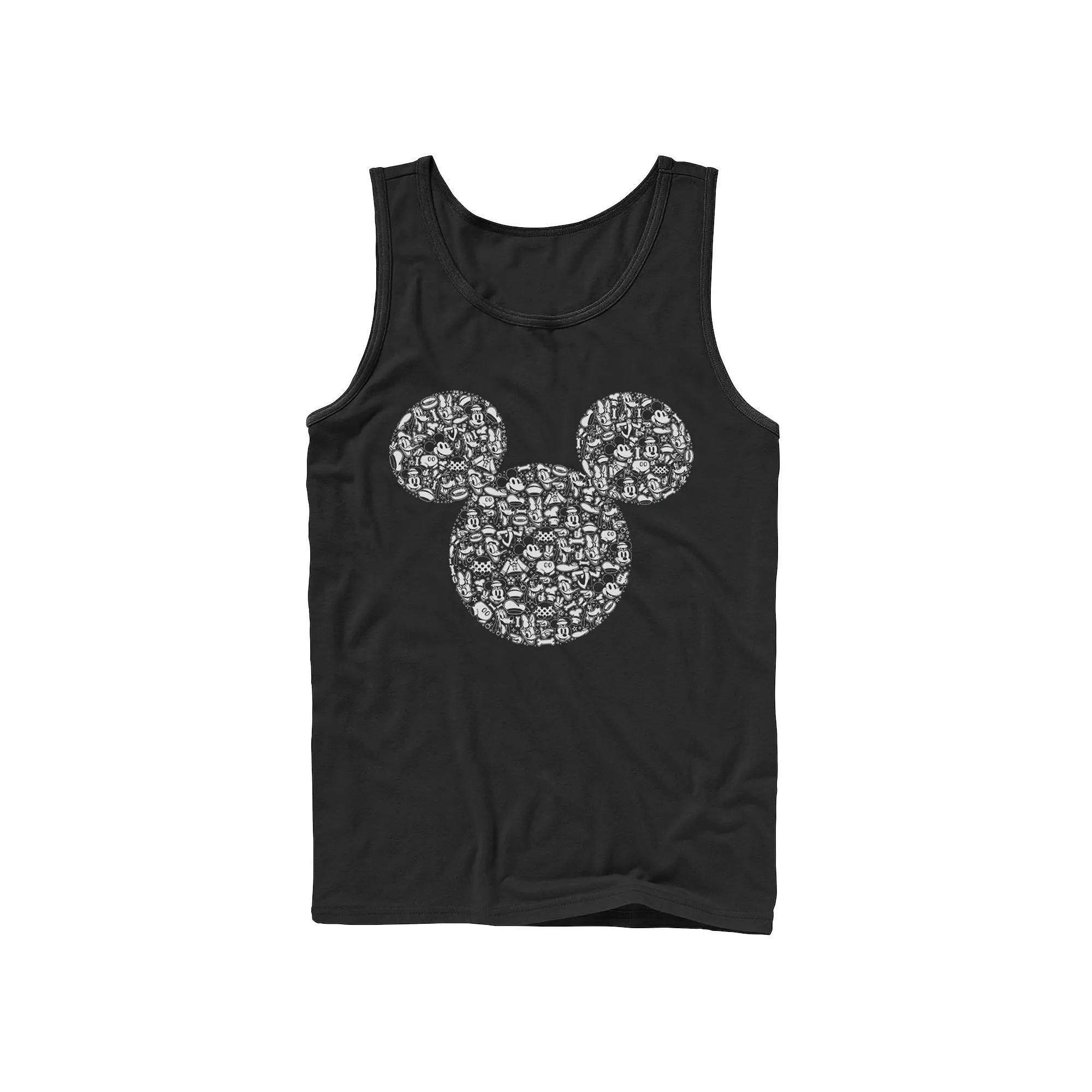 Disney's Mickey and Friends Men's Mickey Icons Fill Tank Top, Boy's, Size: Small, Black Product Image