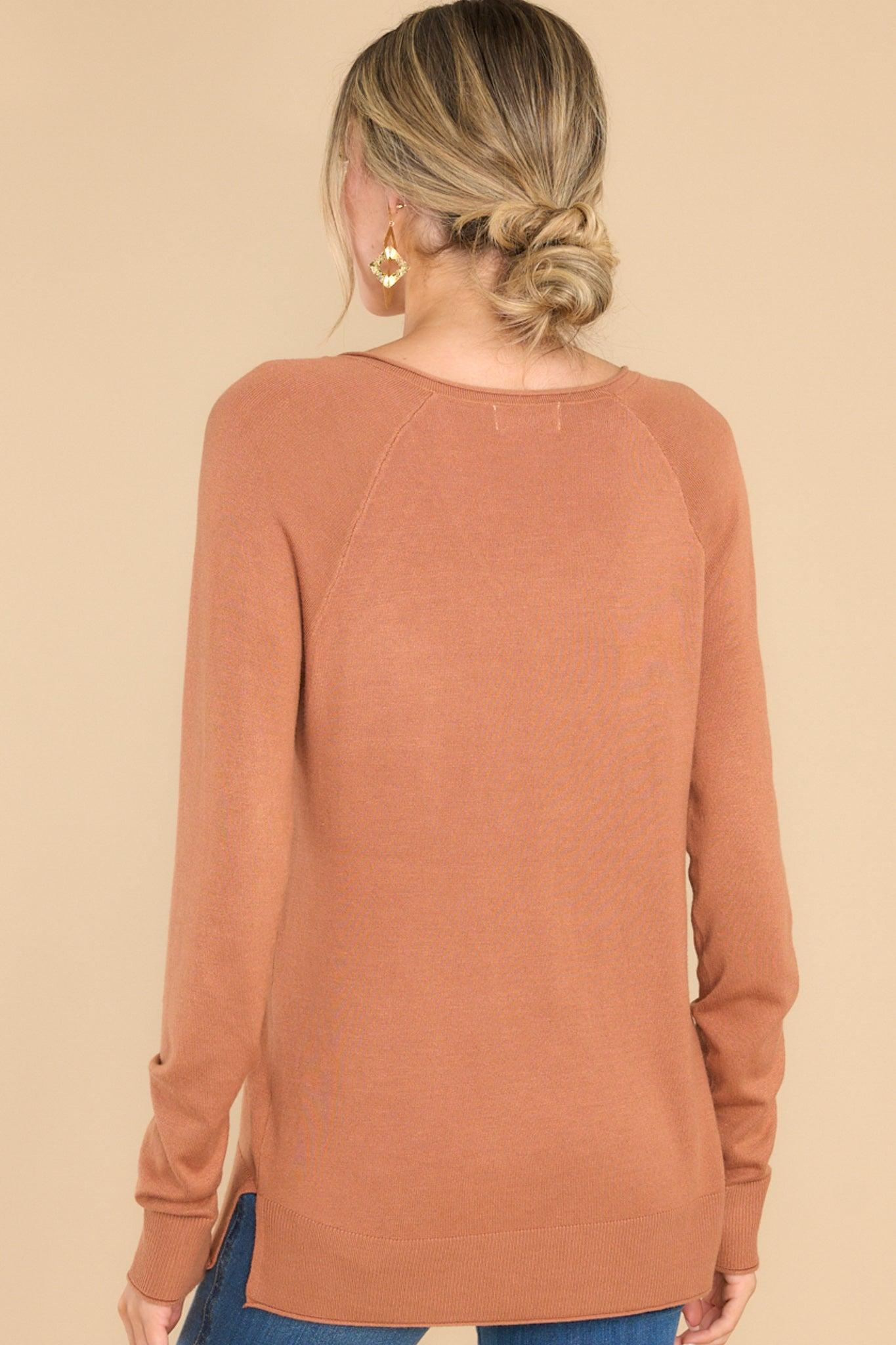 Traveling Far Caramel Sweater Brown Product Image