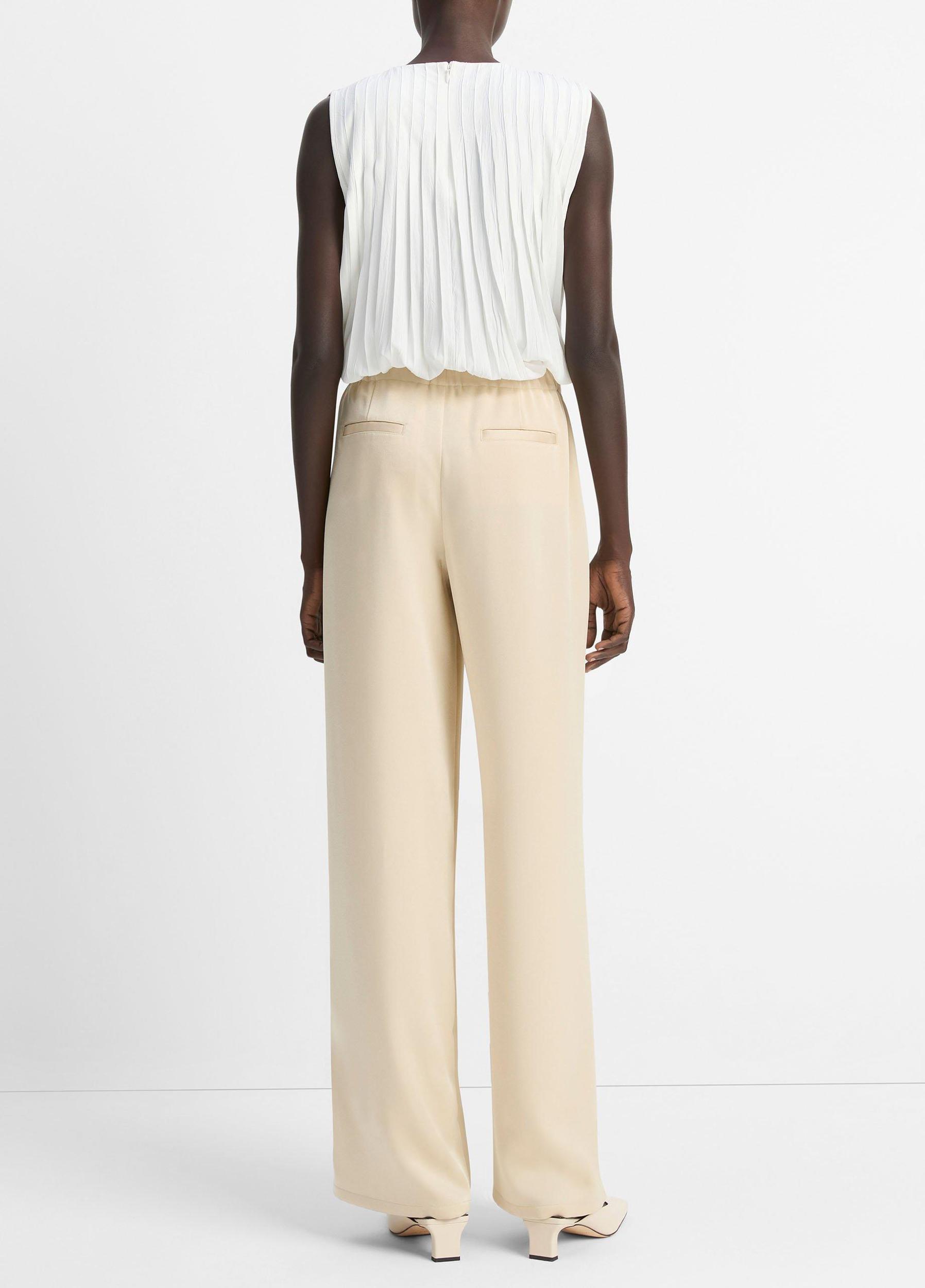 Side-Strap Crepe Pull-On Pant Product Image