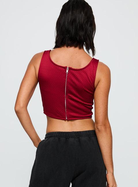 USC Jersey Corset Top Cardinal Product Image