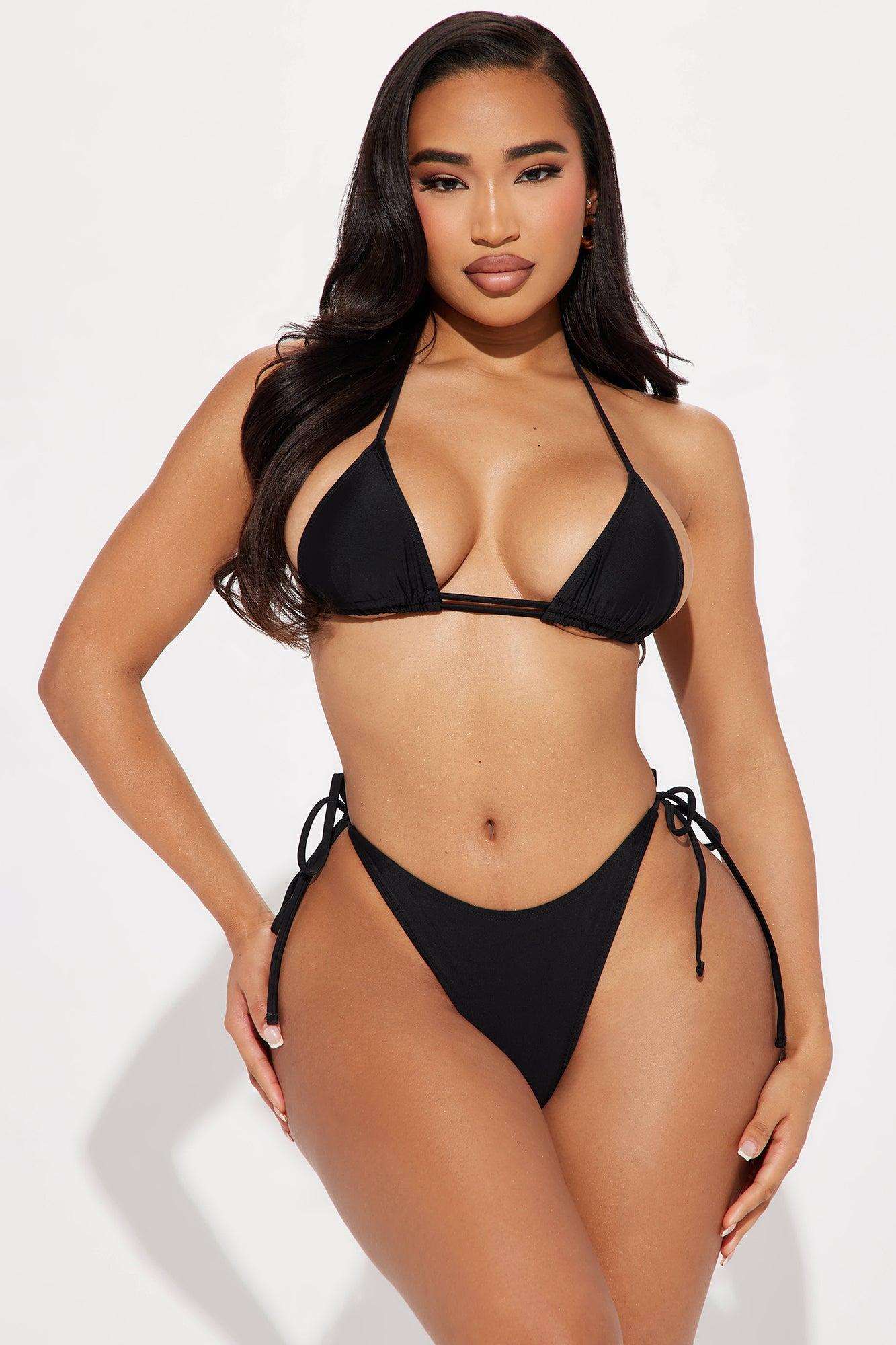 Summers By The Sea 3 Piece Bikini Set - Black Product Image