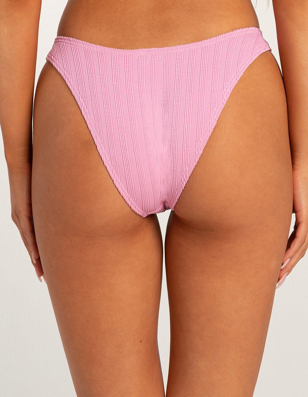 DAMSEL Texture High Leg Bikini Bottoms - PETAL Product Image