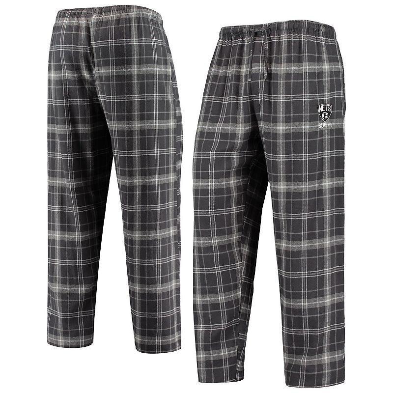 Mens Concepts Sport Charcoal Brooklyn Nets Ultimate Plaid Flannel Pajama Pants - Charcoal Product Image