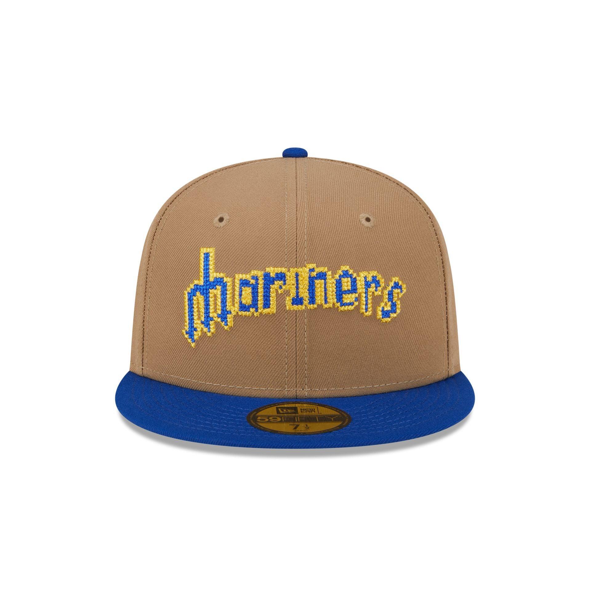 Seattle Mariners Classic 8-Bit Wordmark 59FIFTY Fitted Hat Male Product Image