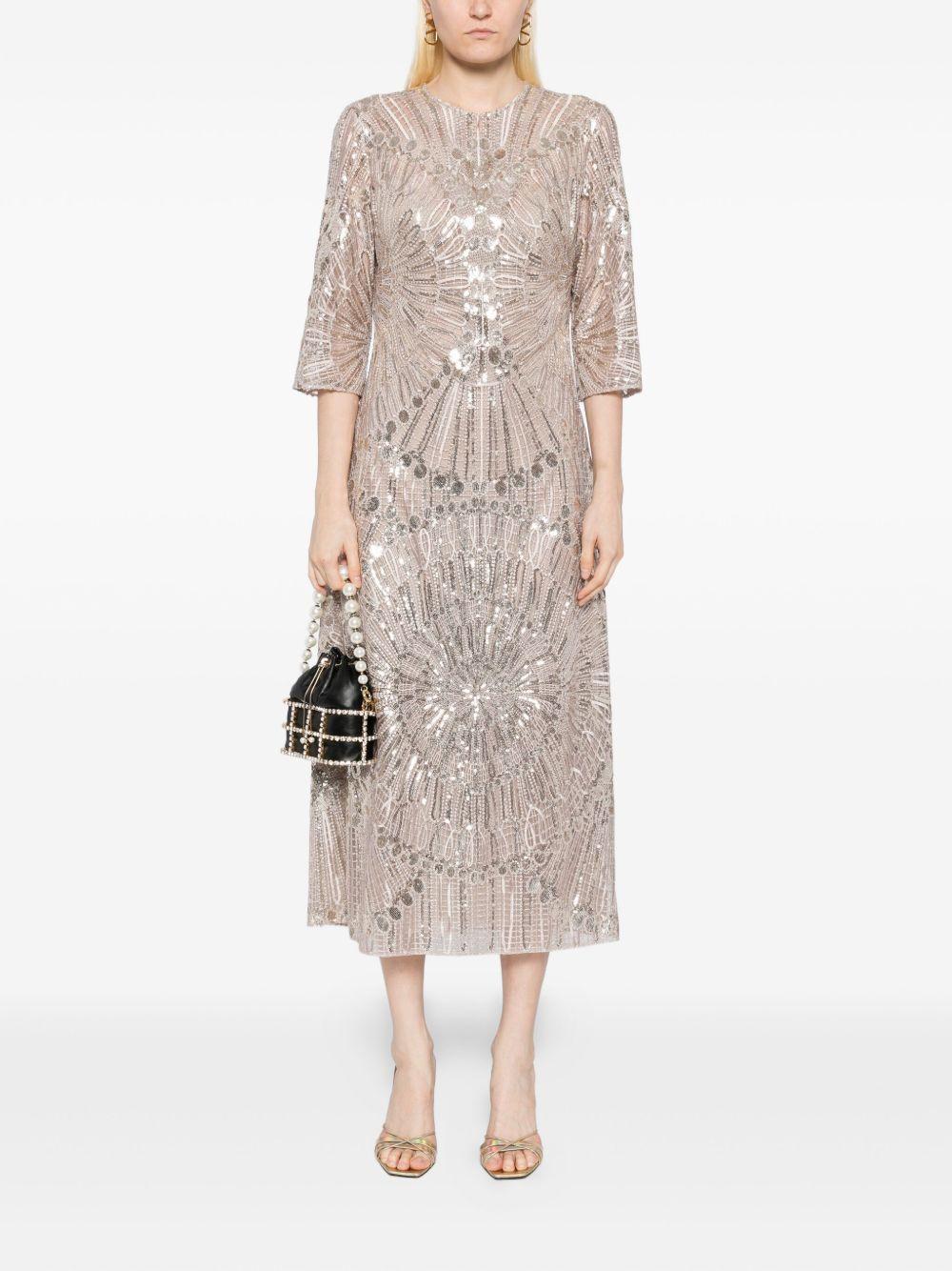 embroidered midi dress Product Image