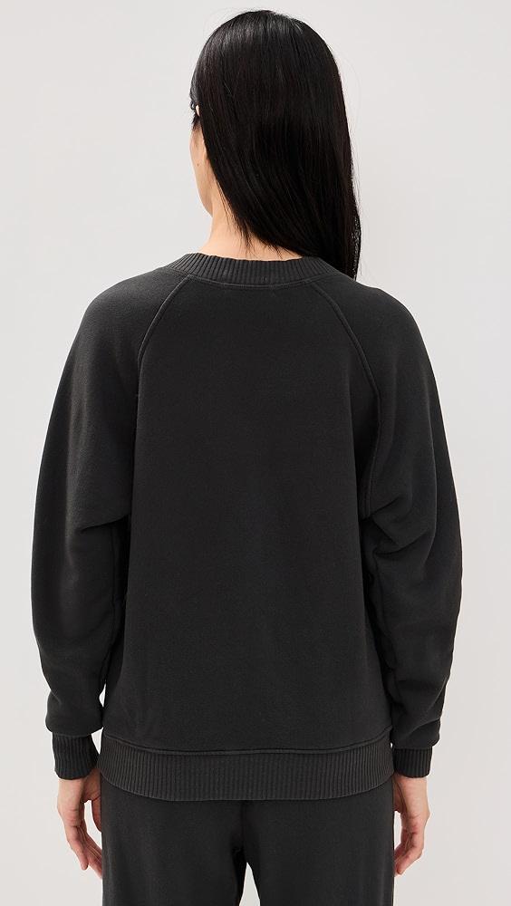 perfectwhitetee Dakota Fleece Long Sleeve V Neck Sweatshirt | Shopbop Product Image