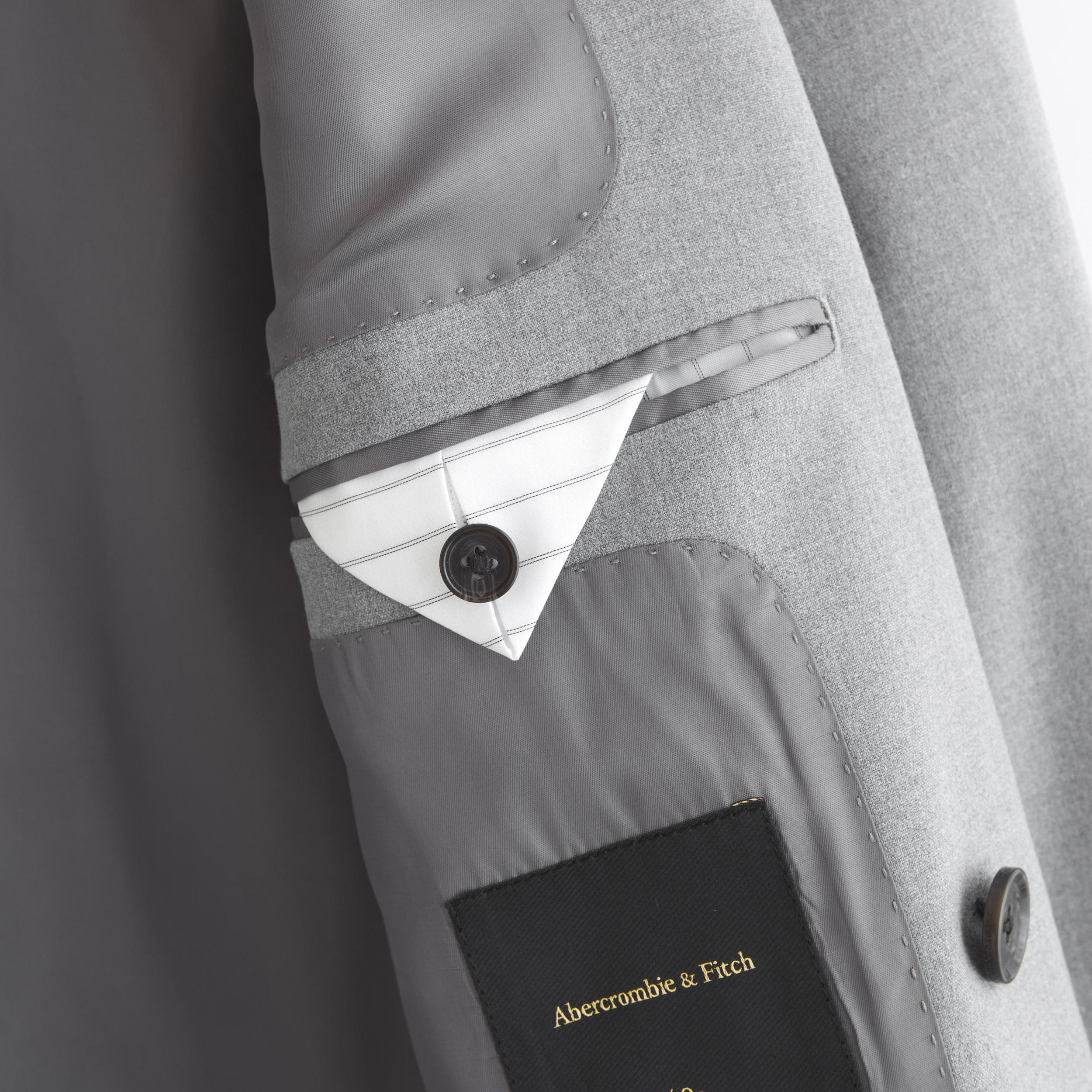 The A&F Collins Double-Breasted Cotton-Texture Blazer Product Image