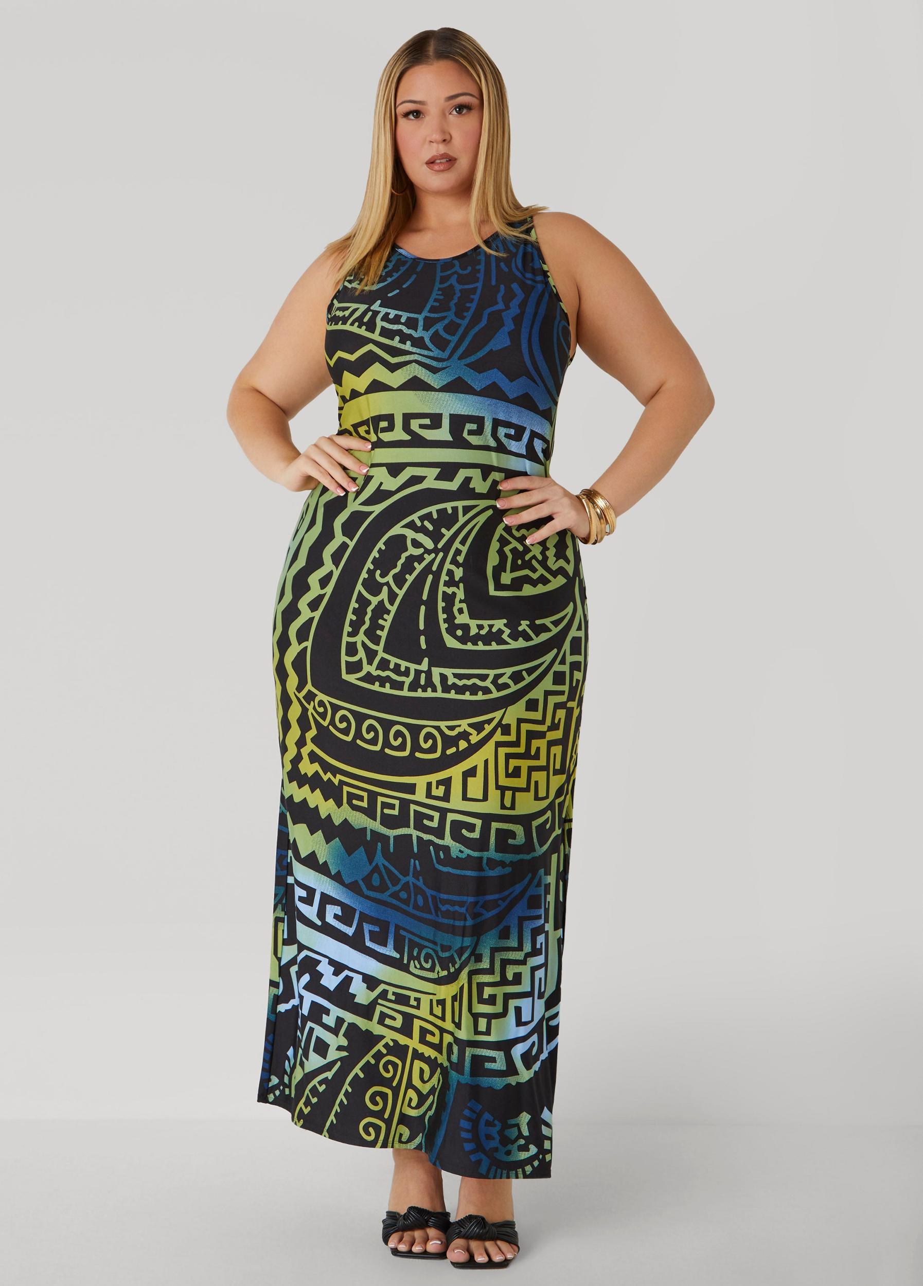 Tribal Print Maxi Dress Product Image