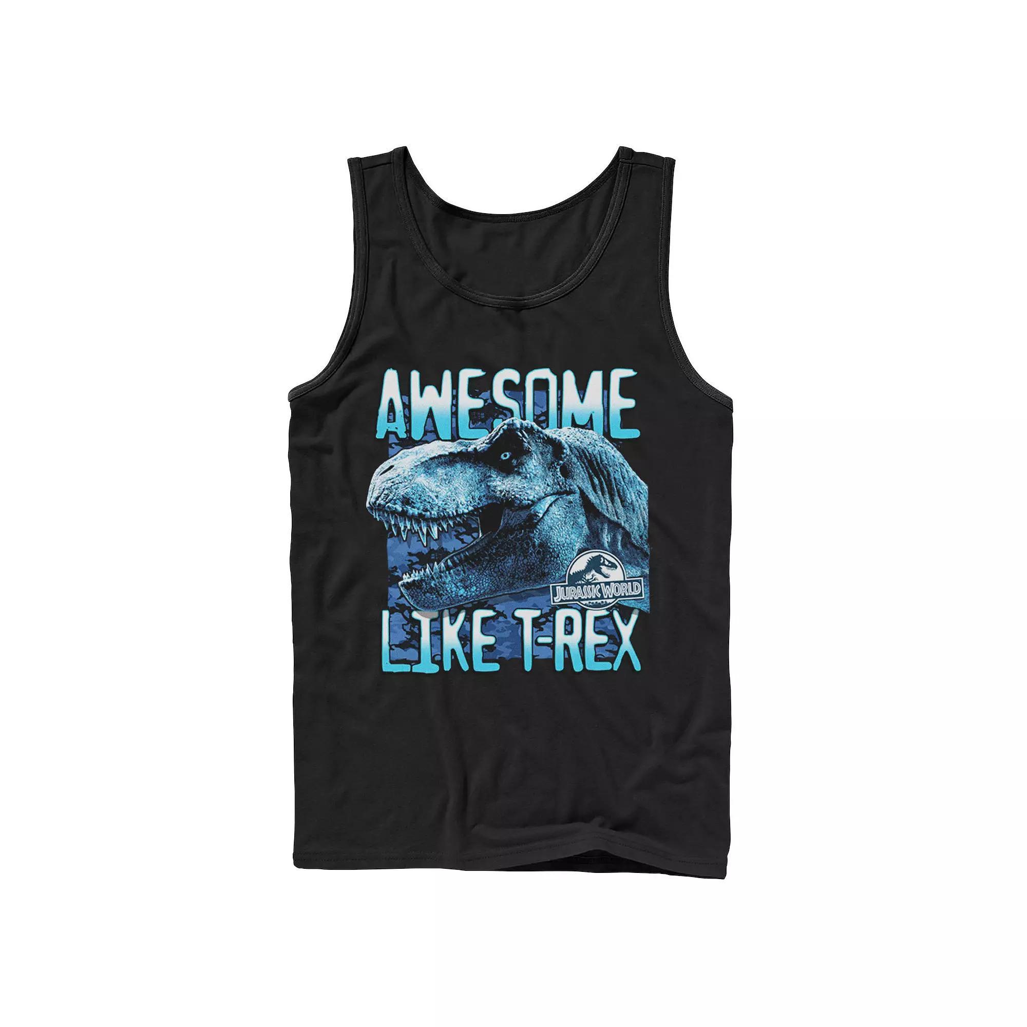 Men's Jurassic World Two Awesme Lke T-Rex Tank Top,  Product Image