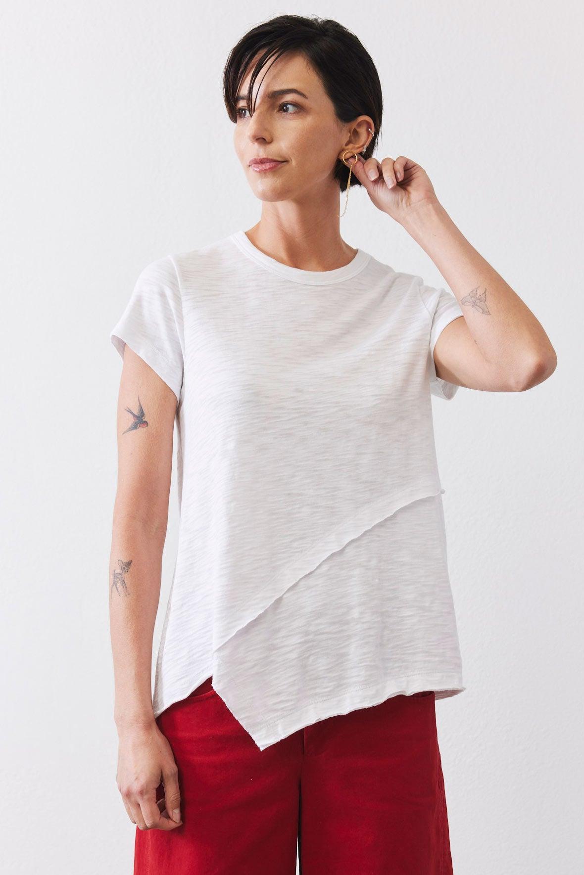 Inner Glow Asymmetric Short Sleeve Top Product Image