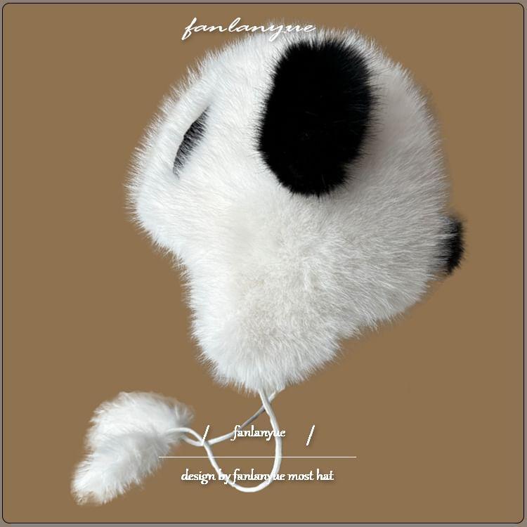 Panda Fluffy Trapper Hat Product Image